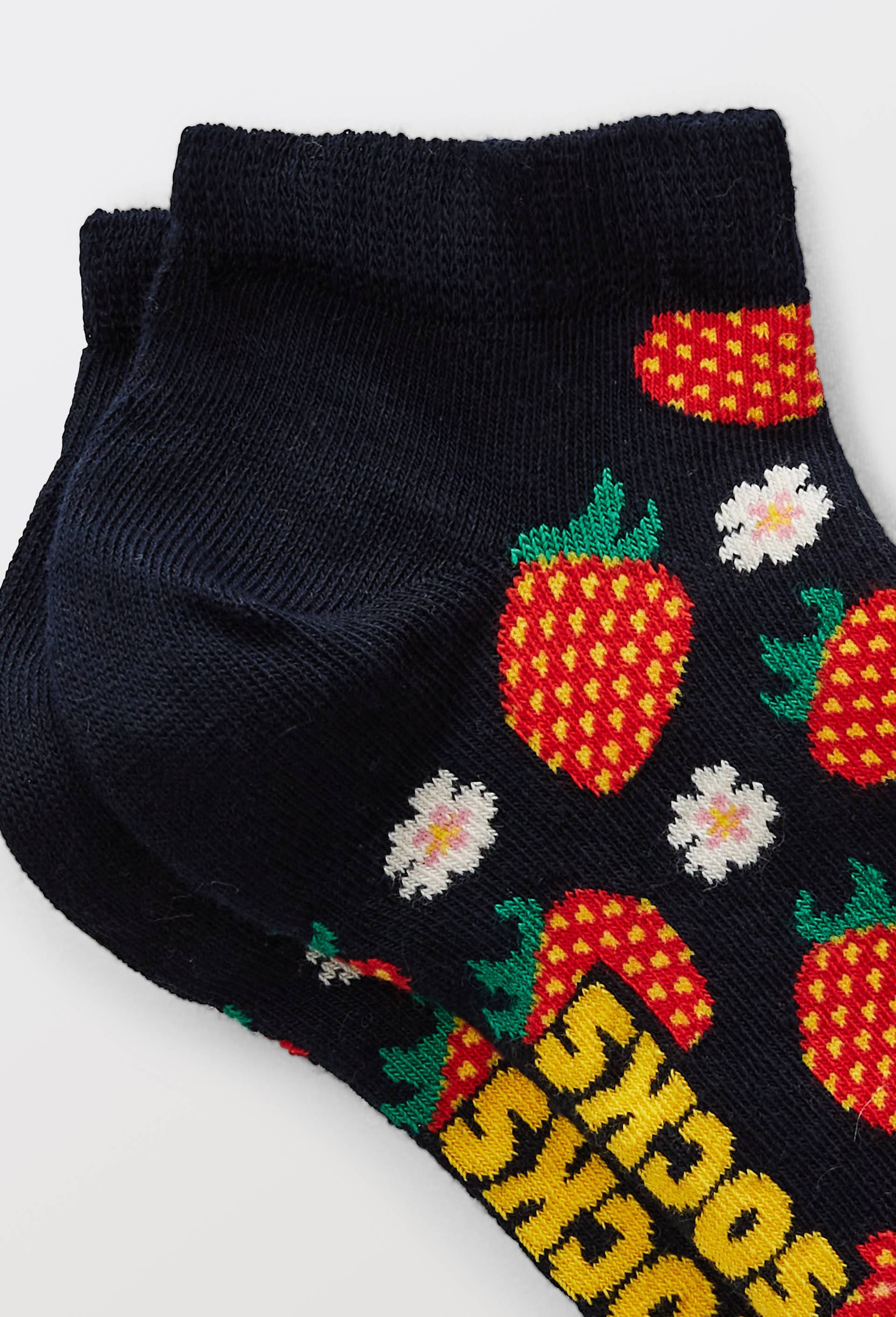 Paire de mini-socquettes fantaisie en coton HAPPY SOCKS, Bleu fonc&eacute;, large image number 1