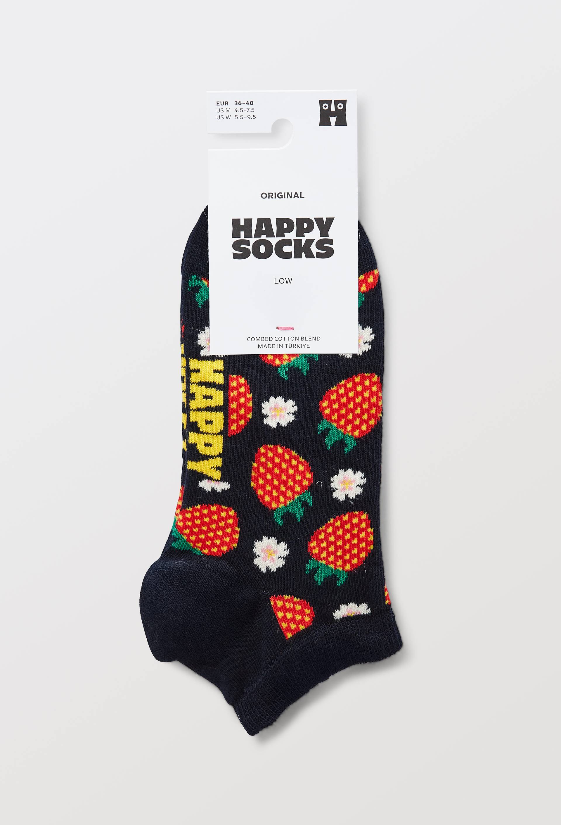 Paire de mini-socquettes fantaisie en coton HAPPY SOCKS, Bleu fonc&eacute;, large image number 2.0