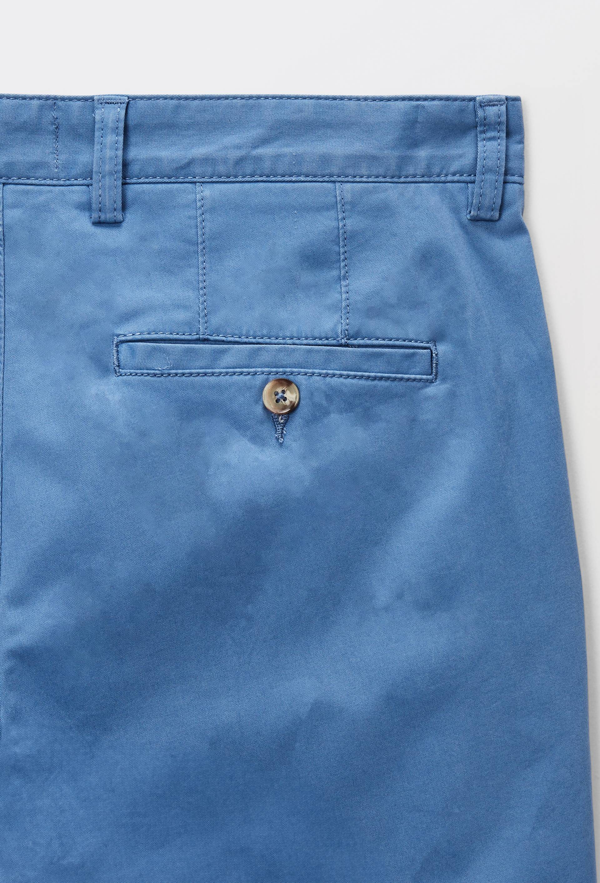 Bermuda straight en coton GOTS, Bleu, large image number 4.0