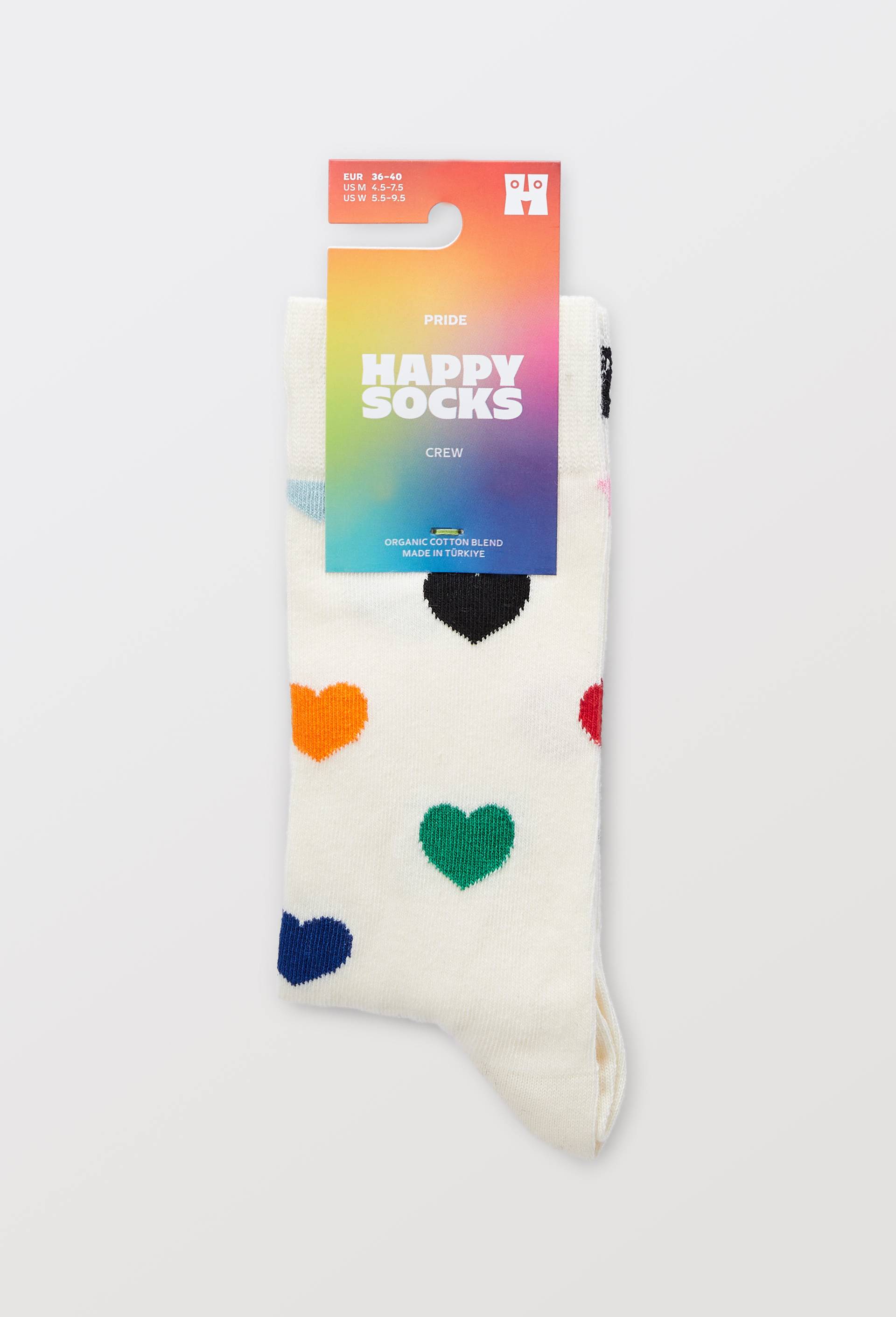 Paire de chaussettes fantaisie en coton HAPPY SOCKS, Ecru, large image number 2