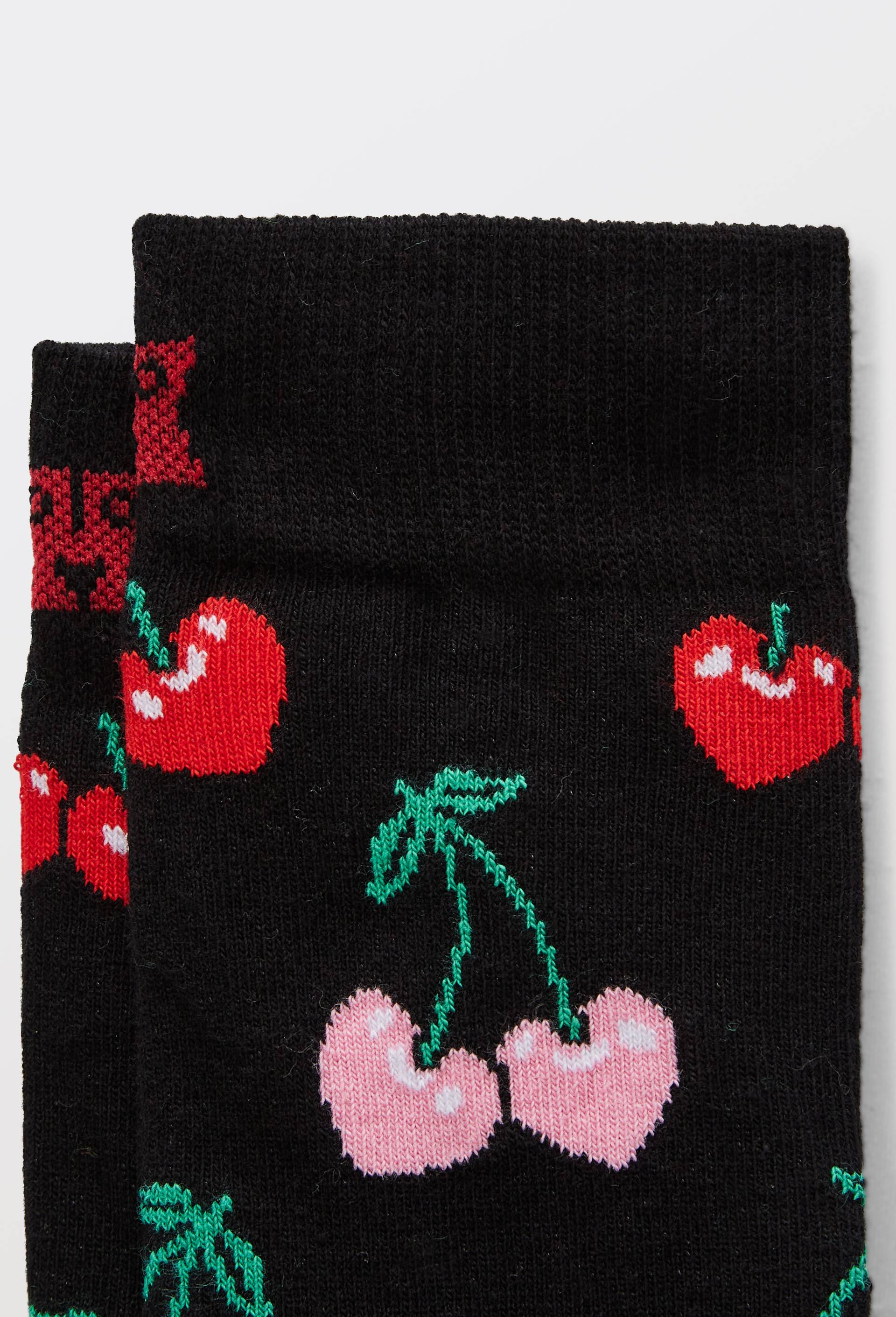 Paire de chaussettes fantaisie en coton HAPPY SOCKS, Noir, large image number 1.0