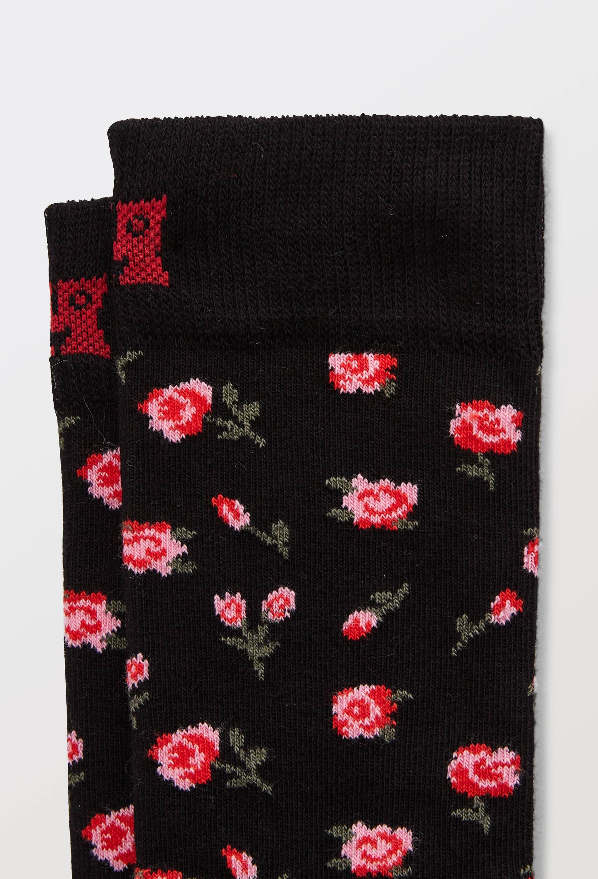 Paire de chaussettes fantaisie en coton HAPPY SOCKS, Noir, large image number 1