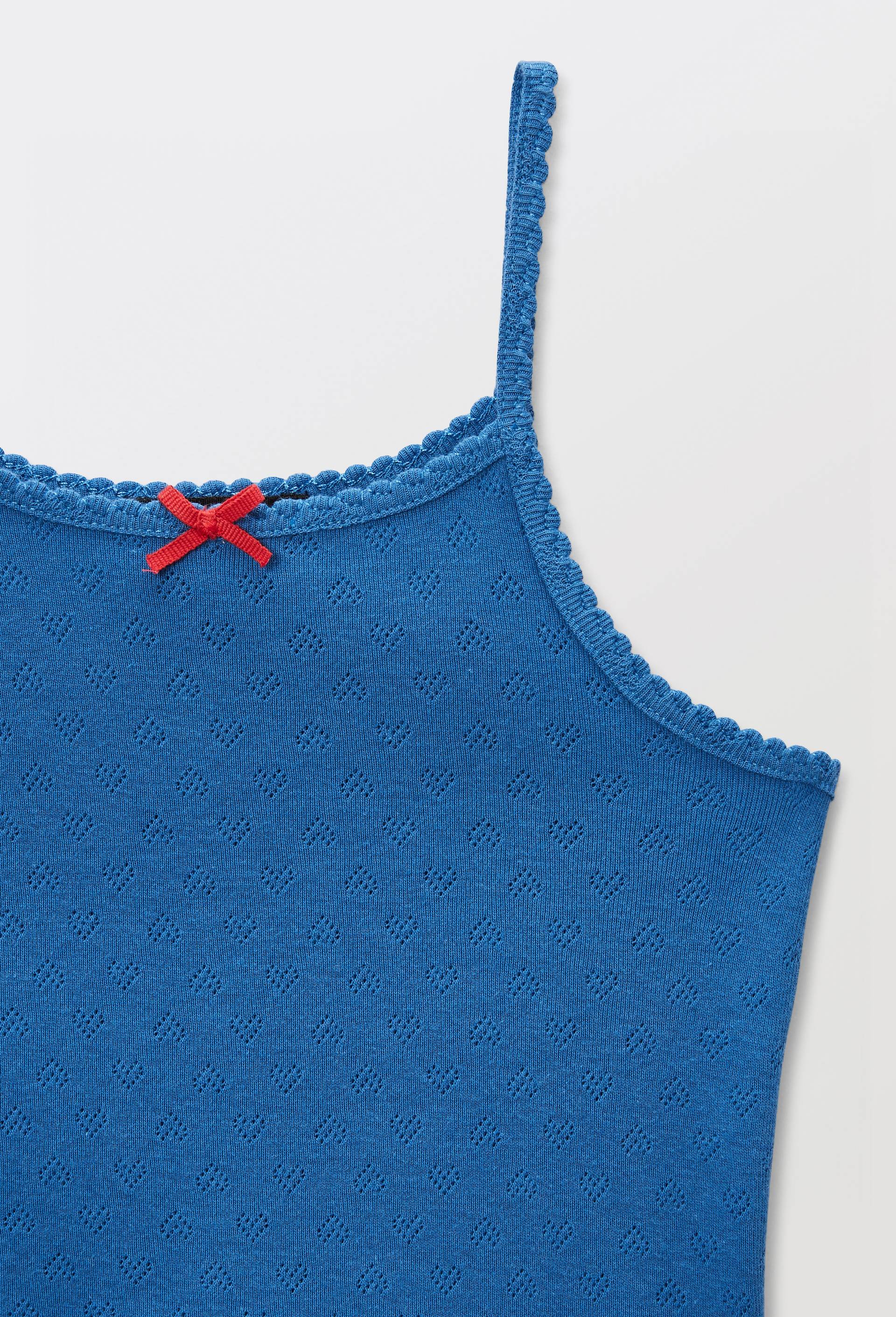 D&eacute;bardeur en pointelle, Bleu, large image number 3.0