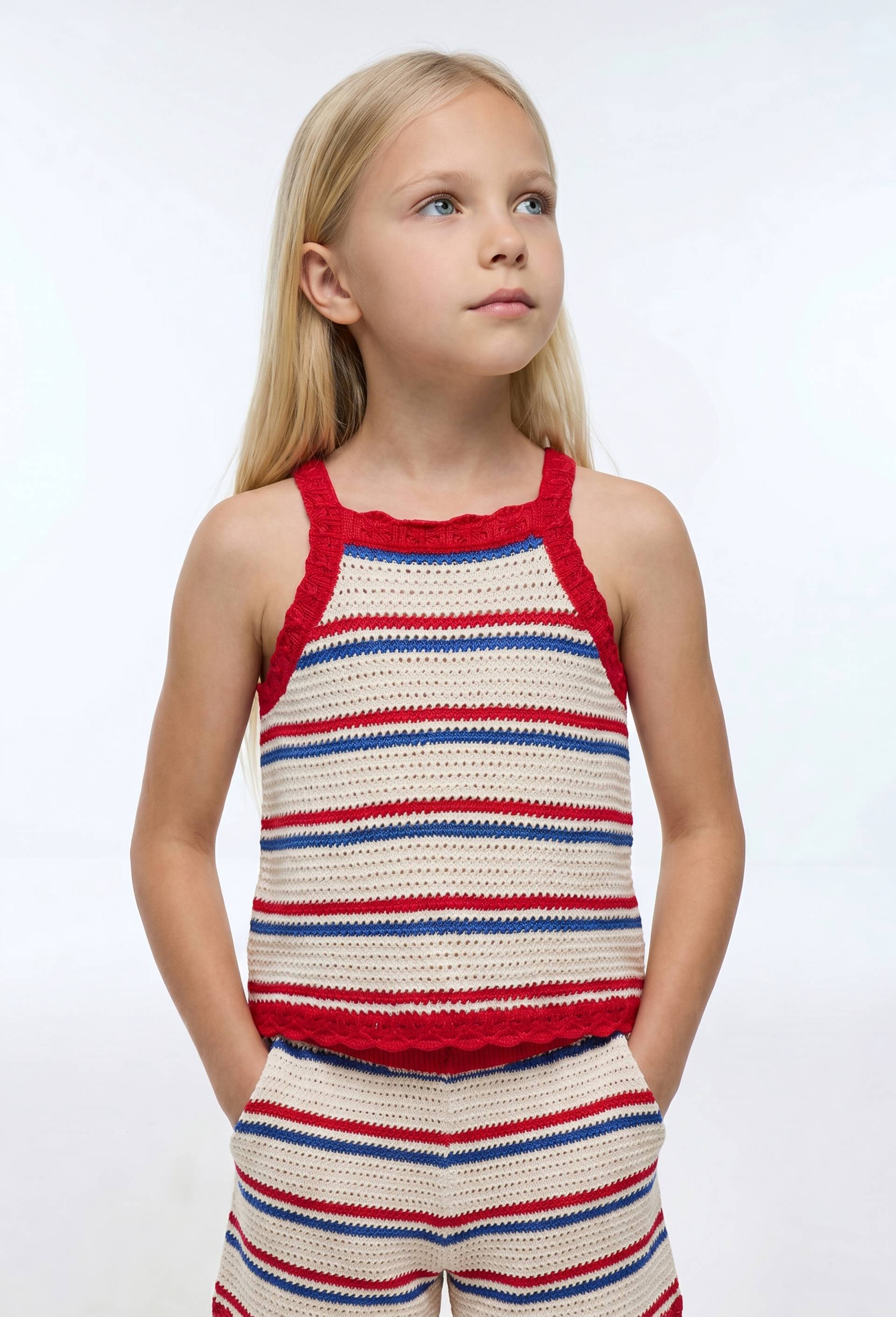 Top en crochet, Beige clair, large image number 1