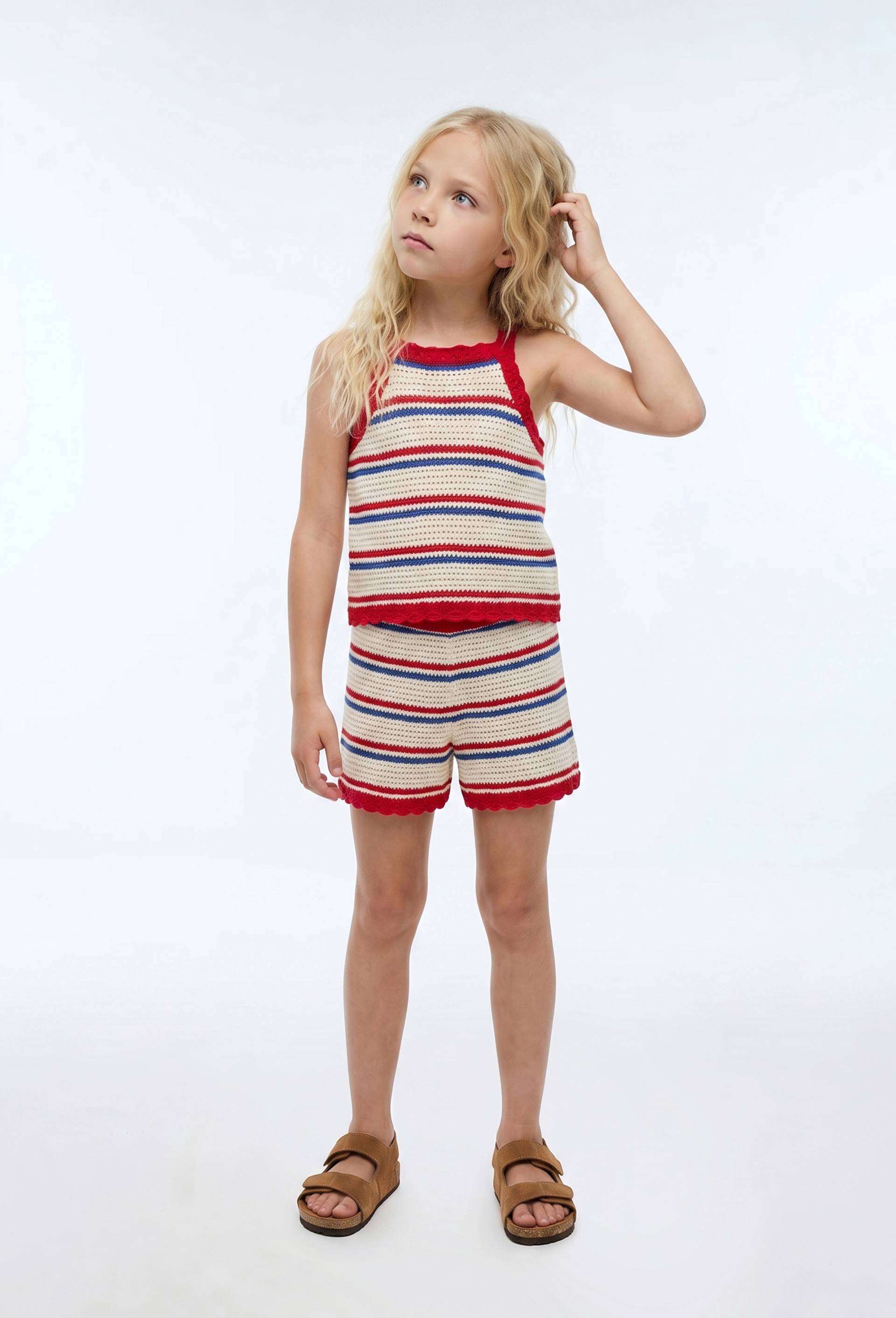 SHORT STRIPES, Beige clair, large image number 0