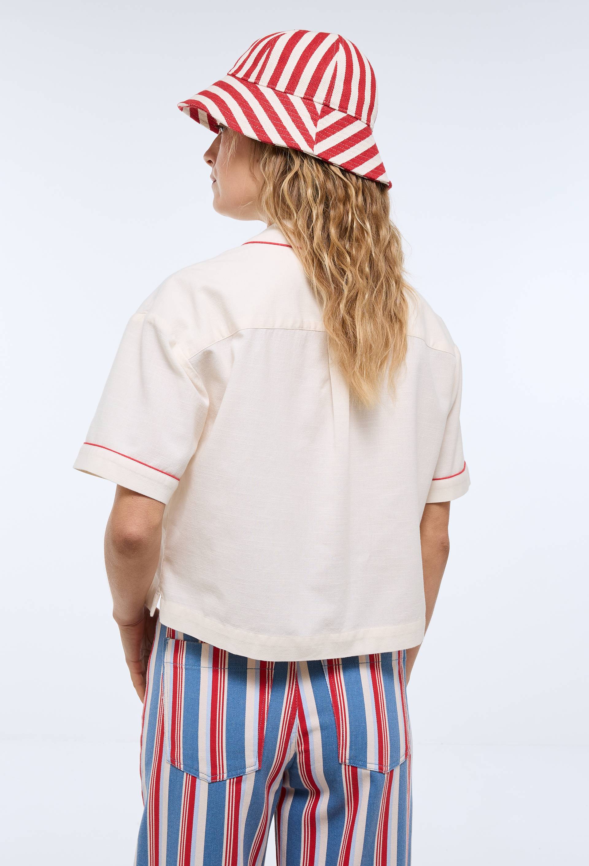 Chemise manches courtes en coton BIO GOTS, Beige clair, large image number 1