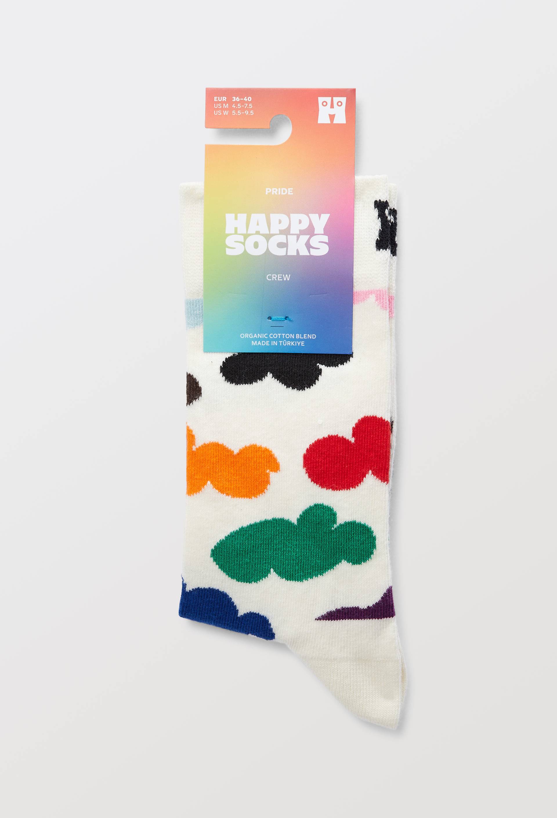 Paire de chaussettes fantaisie en coton HAPPY SOCKS, Ecru, large image number 2