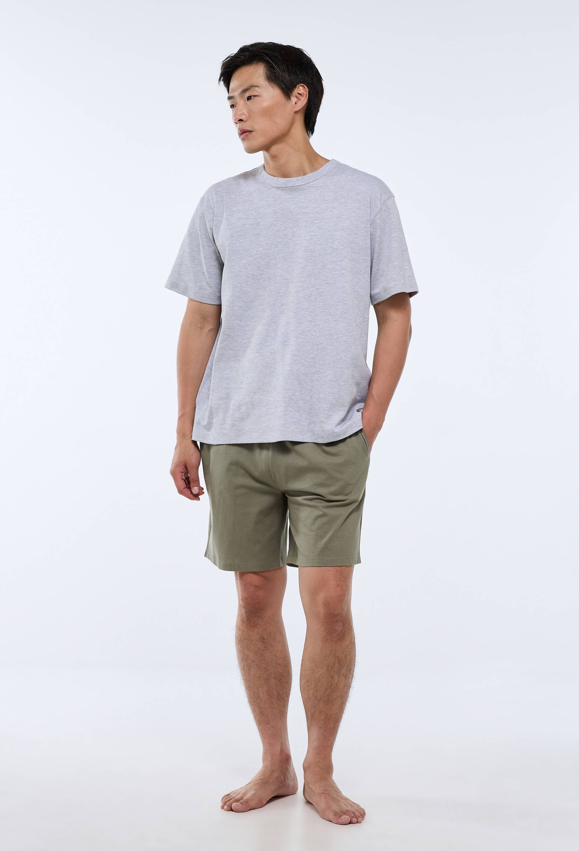 Bermuda en jersey de coton BIO GOTS, Vert, large image number 0