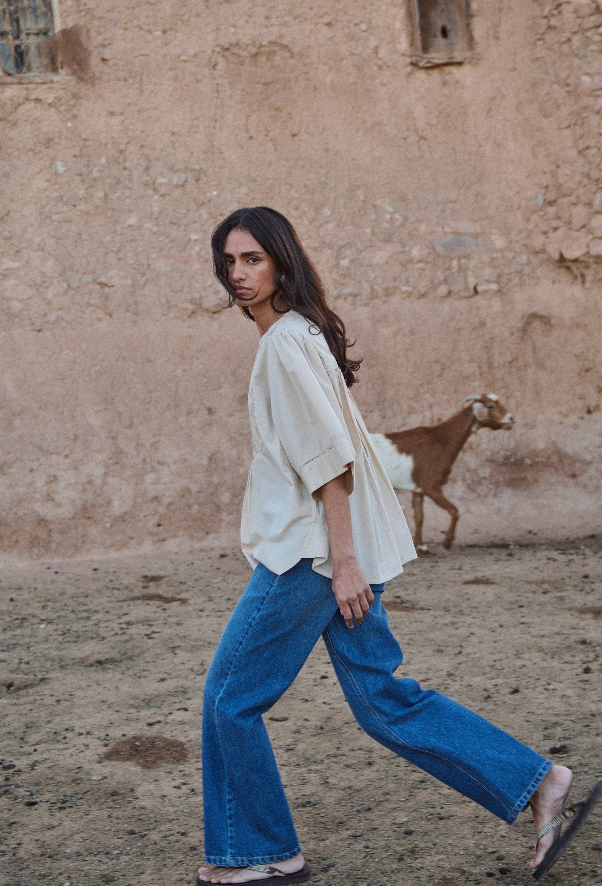 Jean large, Bleu fonc&eacute;, large image number 1