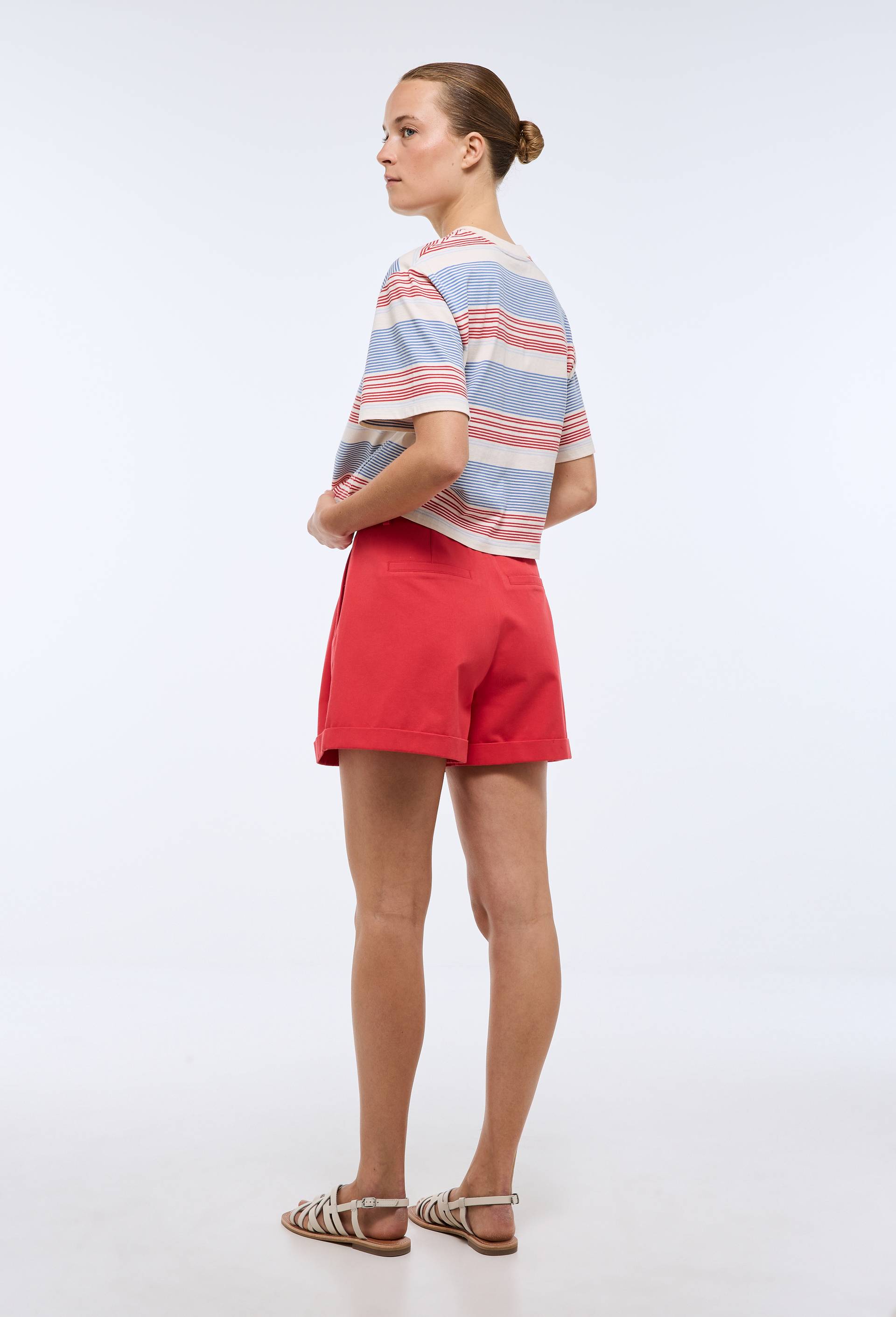 Short en coton, Rouge, large image number 1