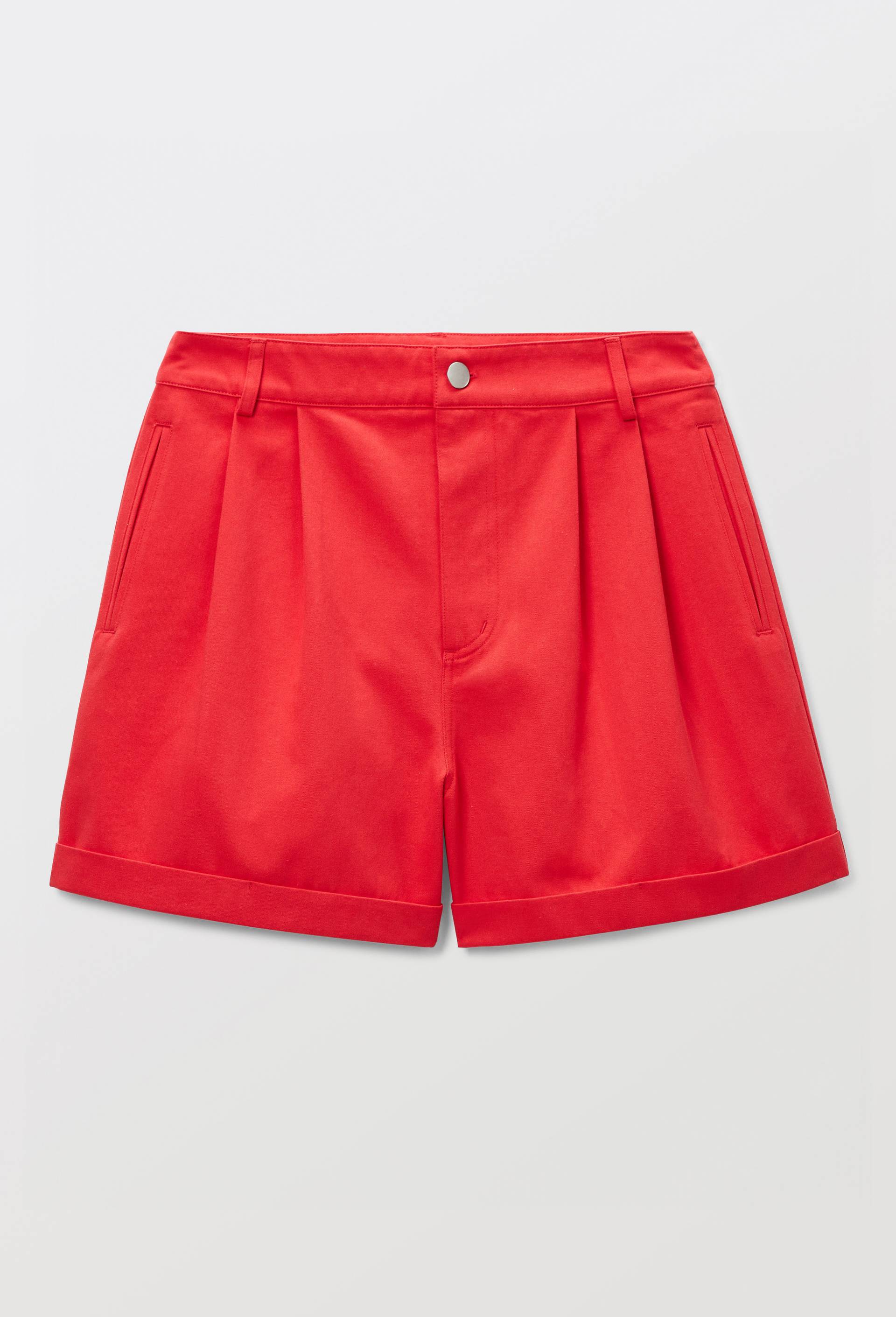 Short en coton, Rouge, large image number 2