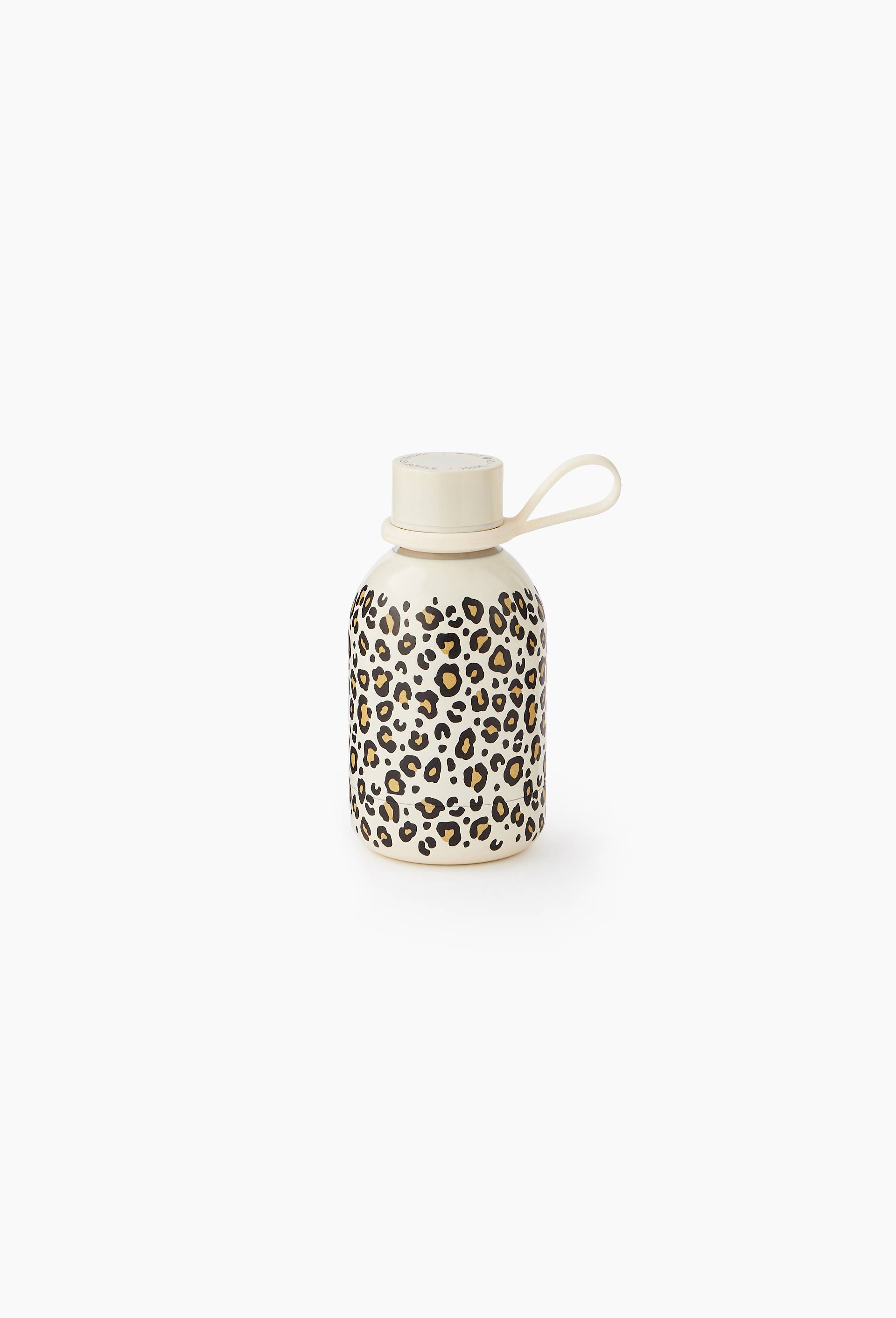 Bouteille isotherme, finition imprim&eacute;e, 350ml, Ecru, large image number 0.0