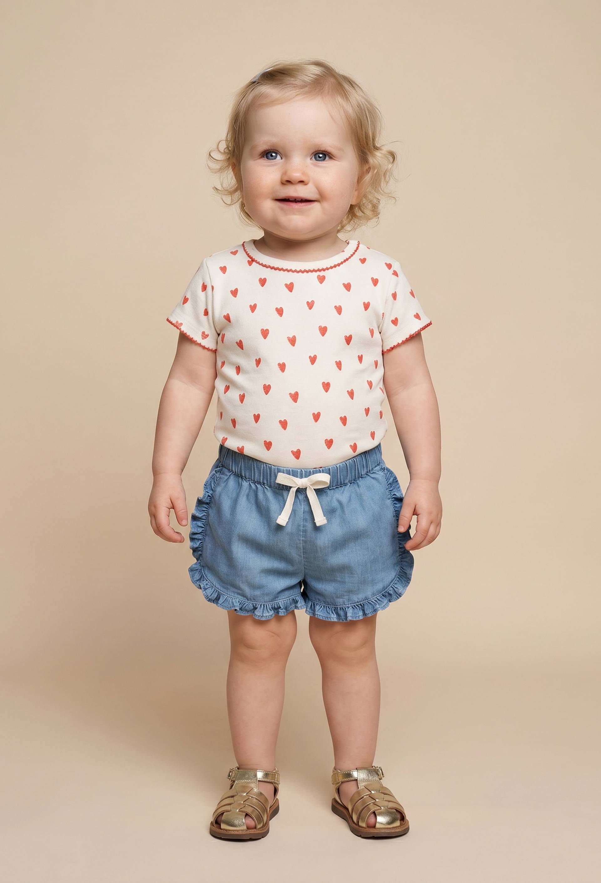 T-shirt manches courtes imprim&eacute; en coton BIO GOTS, Rouge, large image number 0.0