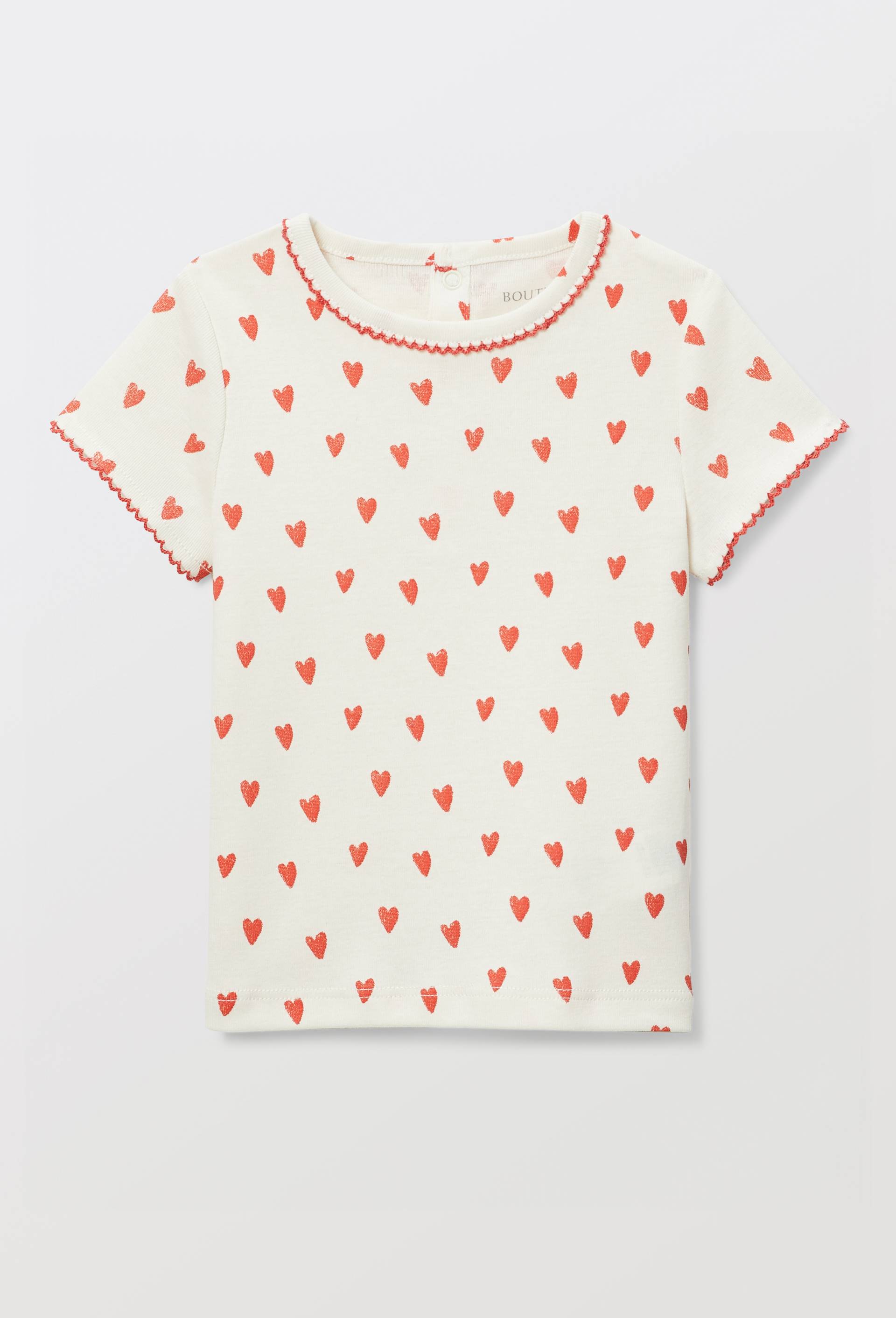 T-shirt manches courtes imprim&eacute; en coton BIO GOTS, Rouge, large image number 1.0