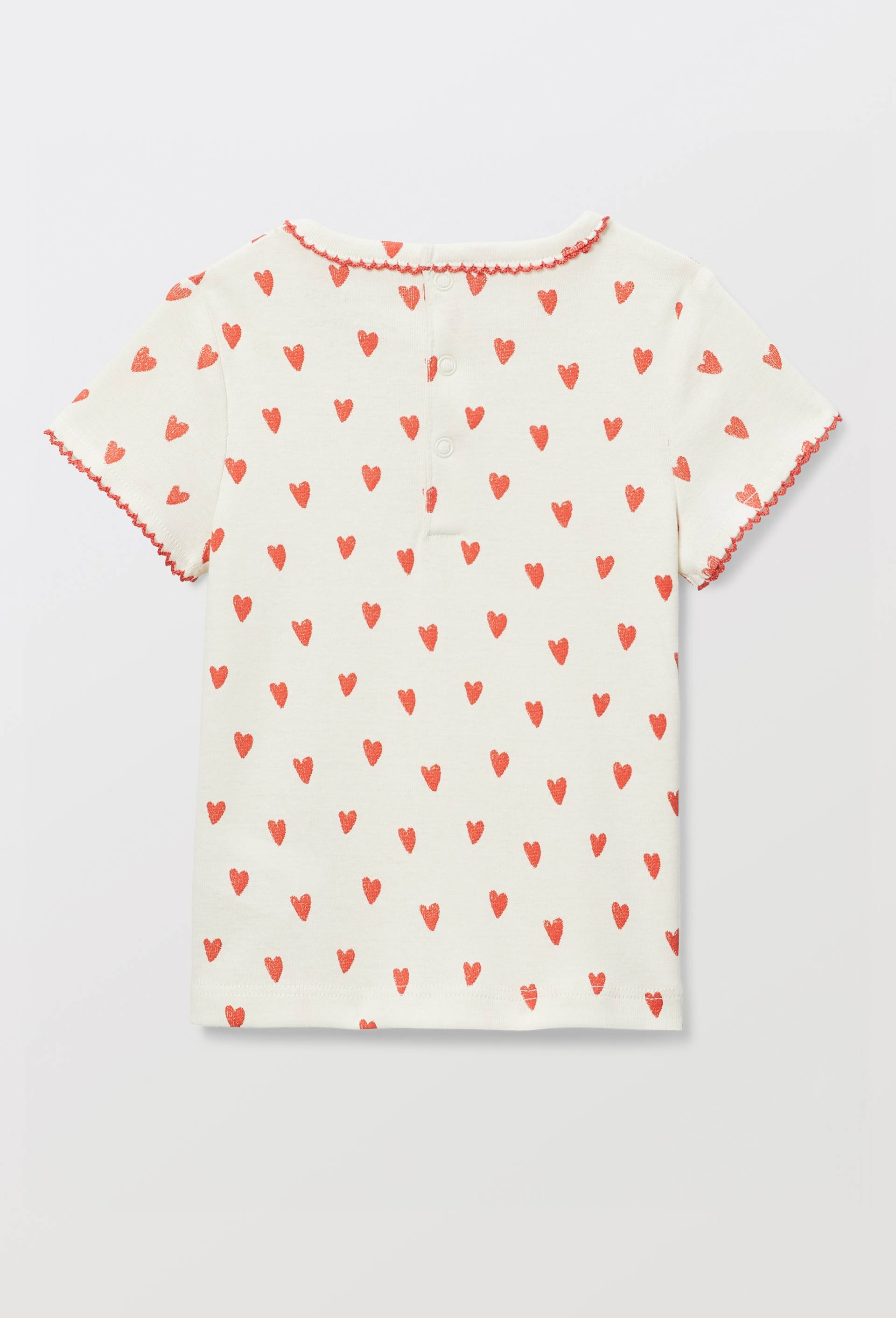 T-shirt manches courtes imprim&eacute; en coton BIO GOTS, Rouge, large image number 2.0