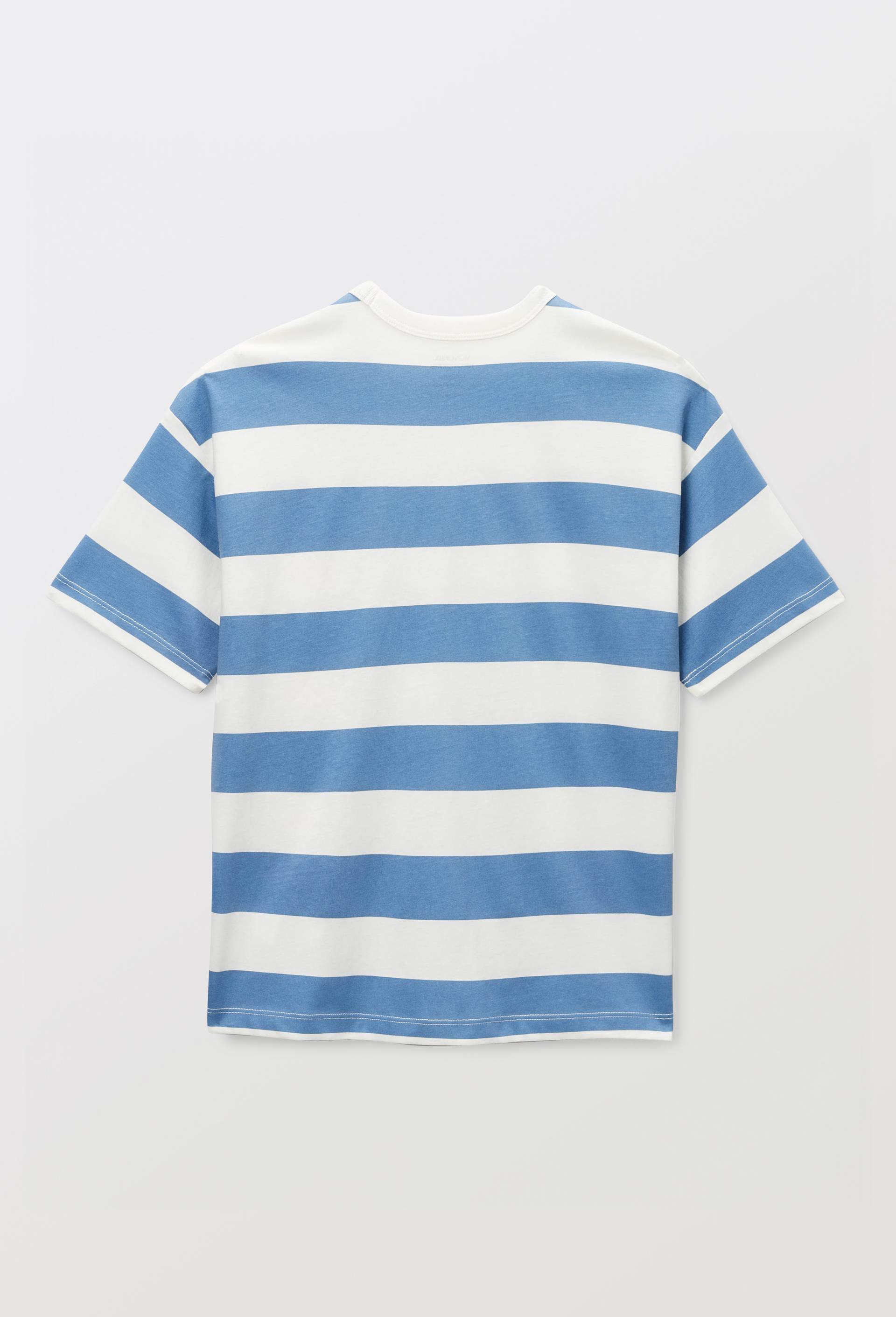 T-shirt manches courtes imprim&eacute; en coton BIO GOTS, Bleu, large image number 2