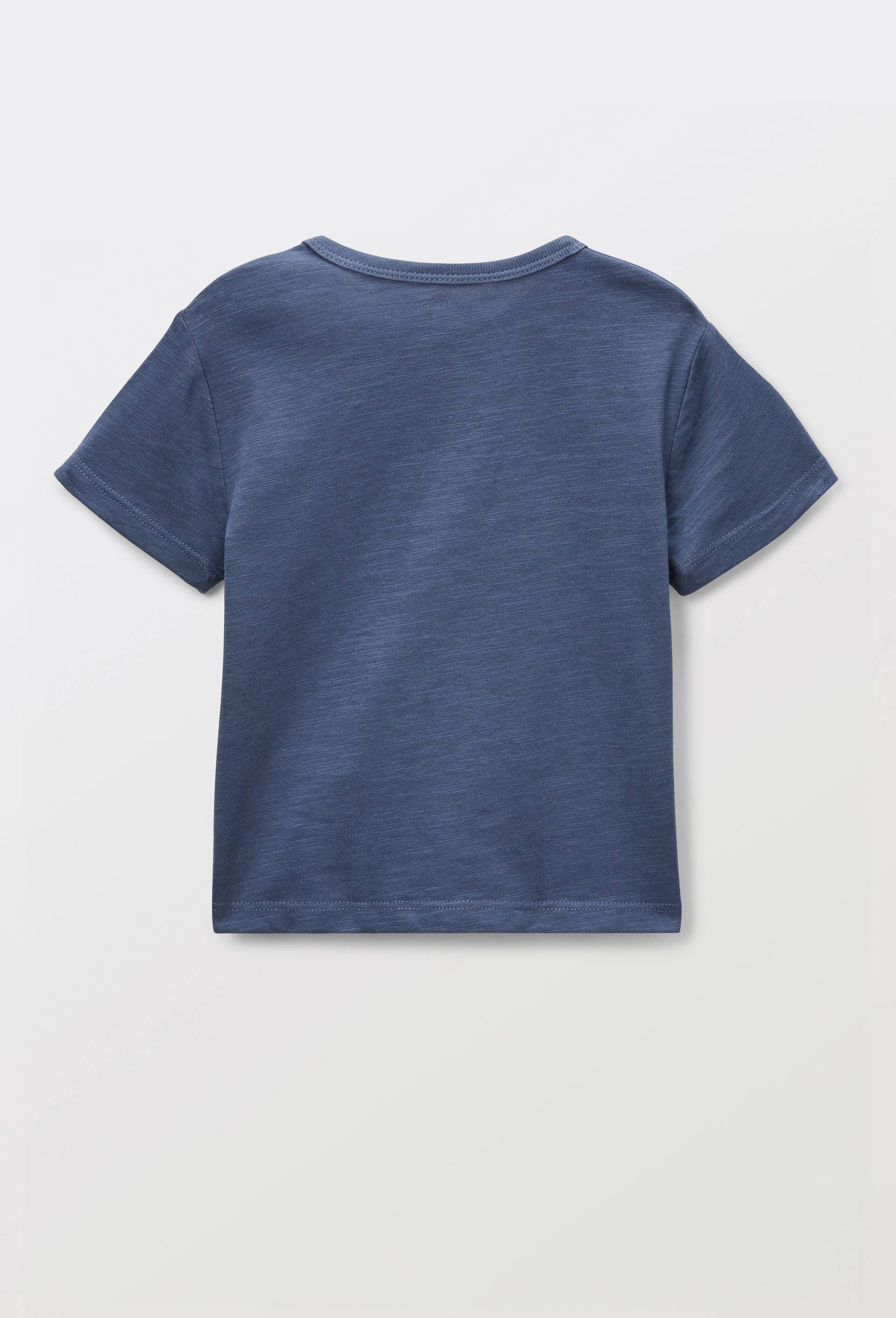 T-shirt manches courtes imprim&eacute; en coton BIO GOTS, Bleu fonc&eacute;, large image number 1