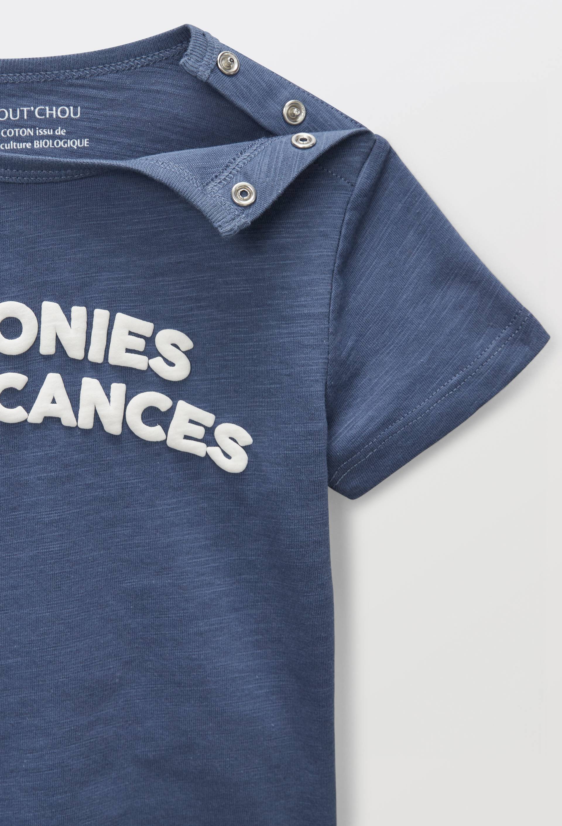 T-shirt manches courtes imprim&eacute; en coton BIO GOTS, Bleu fonc&eacute;, large image number 2