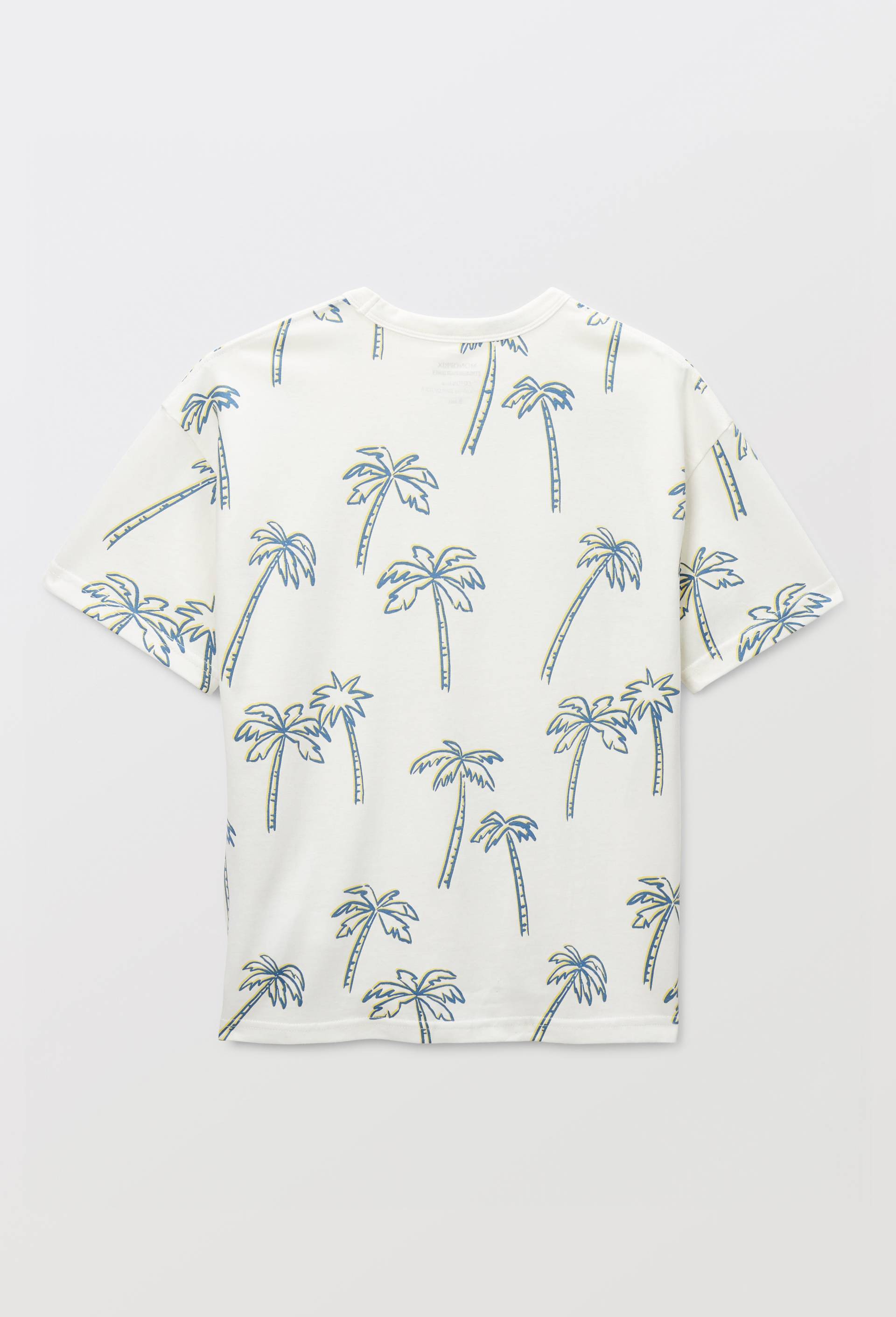 T-shirt manches courtes imprim&eacute; en coton BIO GOTS, Ecru, large image number 2