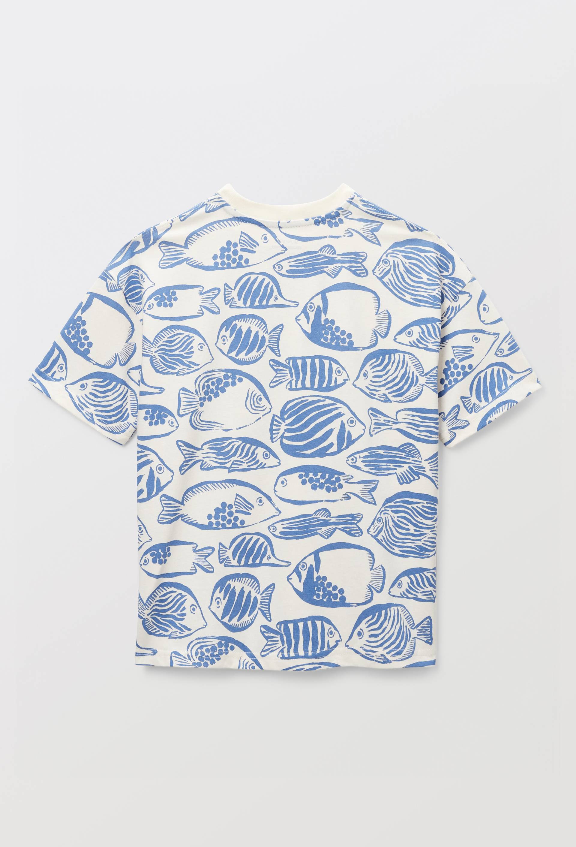 T-shirt manches courtes imprim&eacute; en coton BIO GOTS, Beige clair, large image number 2