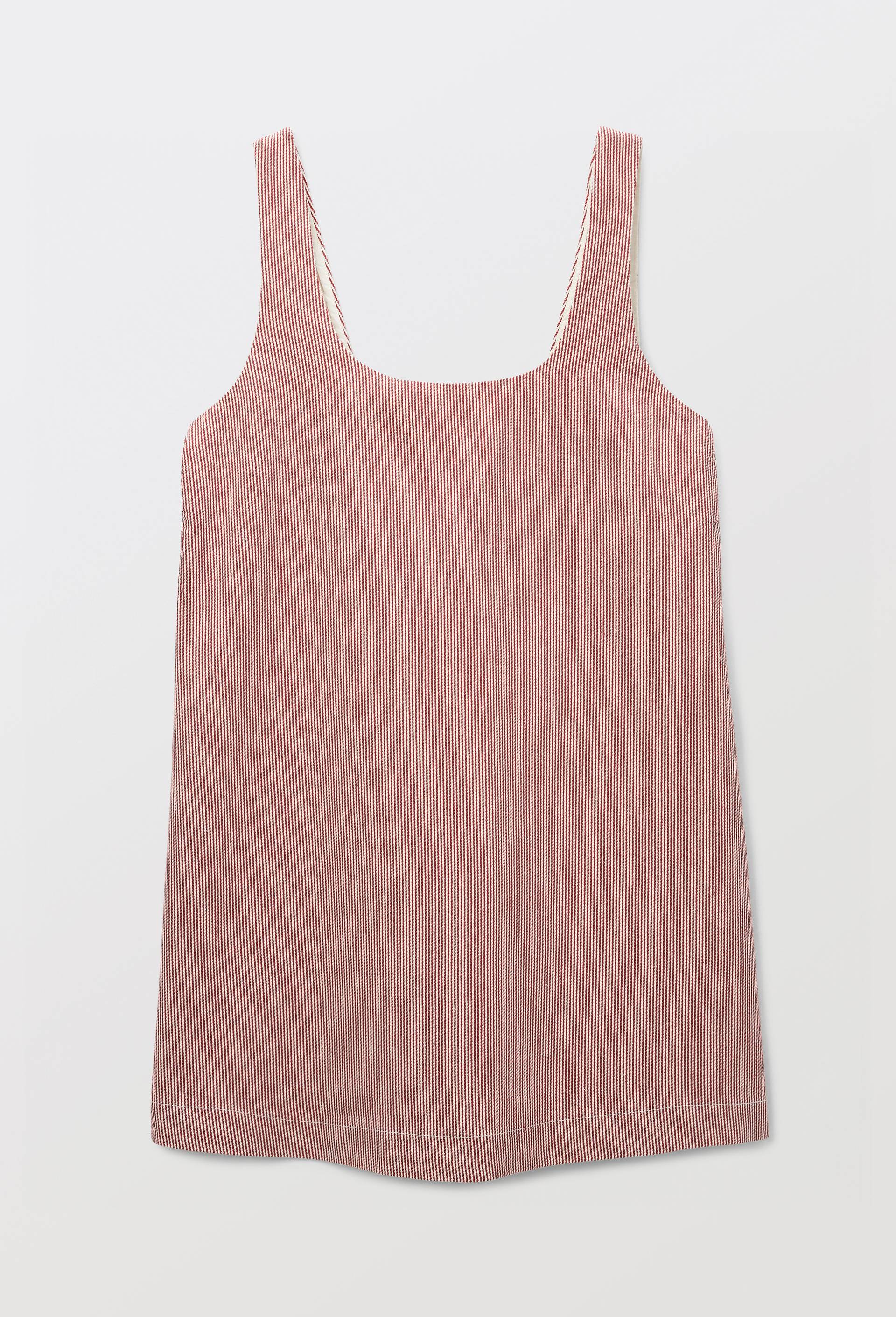 Robe courte ray&eacute;e en coton BIO GOTS, Rouge, large image number 2.0