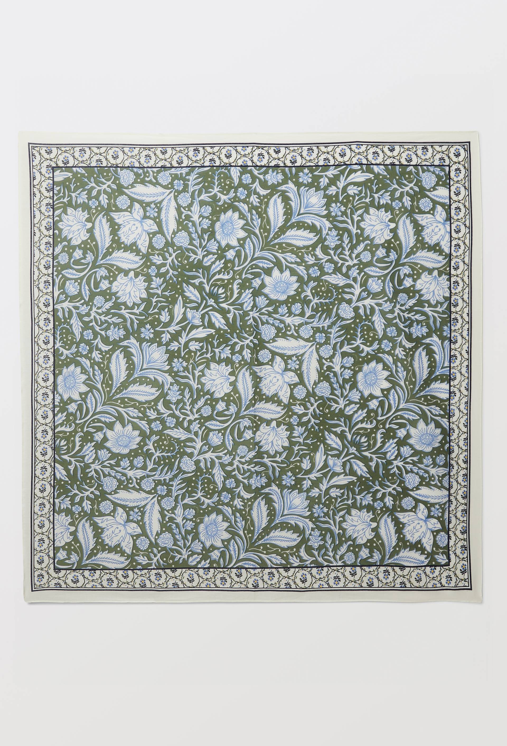 Foulard imprim&eacute; en coton BIO GOTS, Vert, large image number 0
