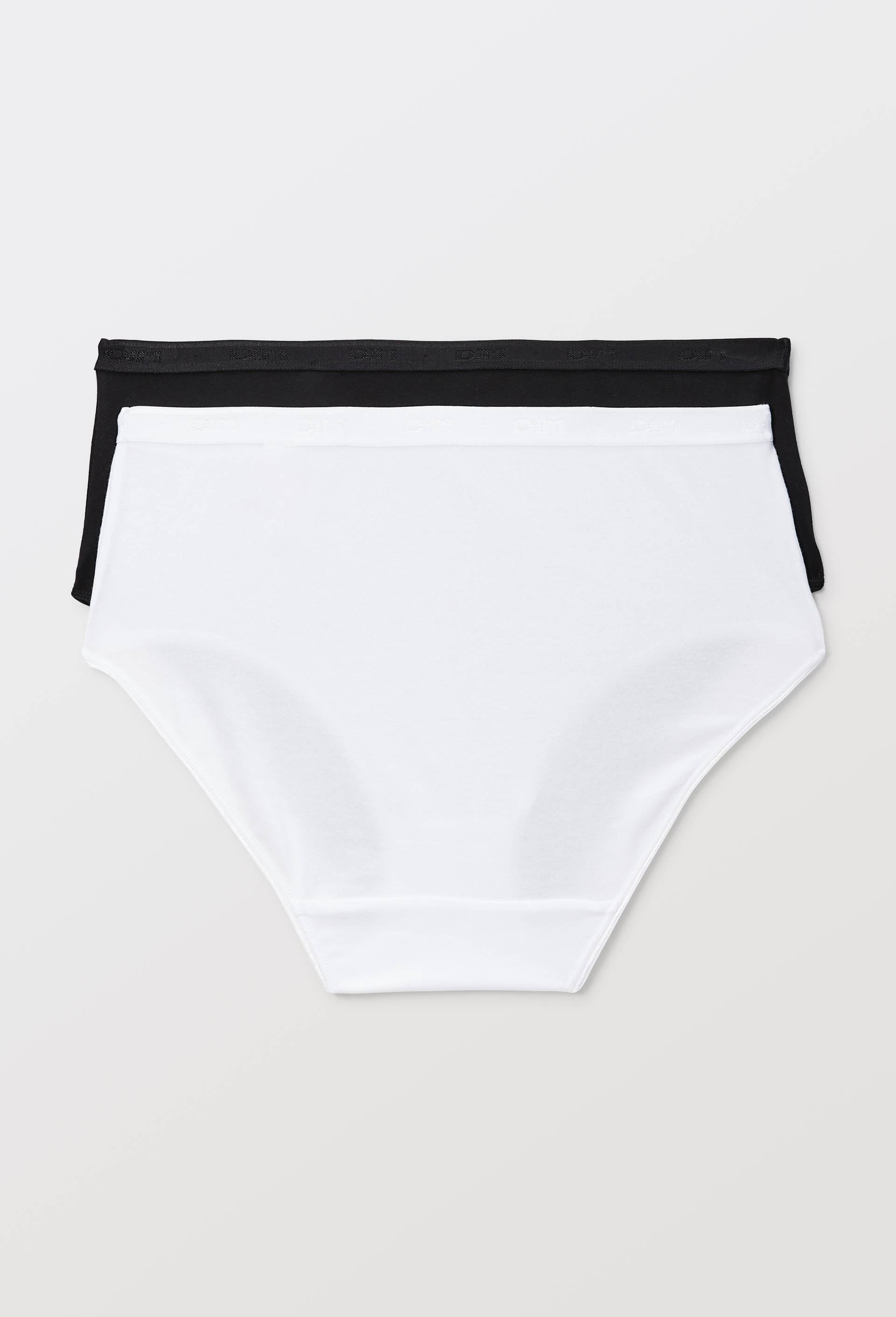 Lot de 2 culottes maxi en coton BIO STRETCH DIM, Noir, large image number 1.0