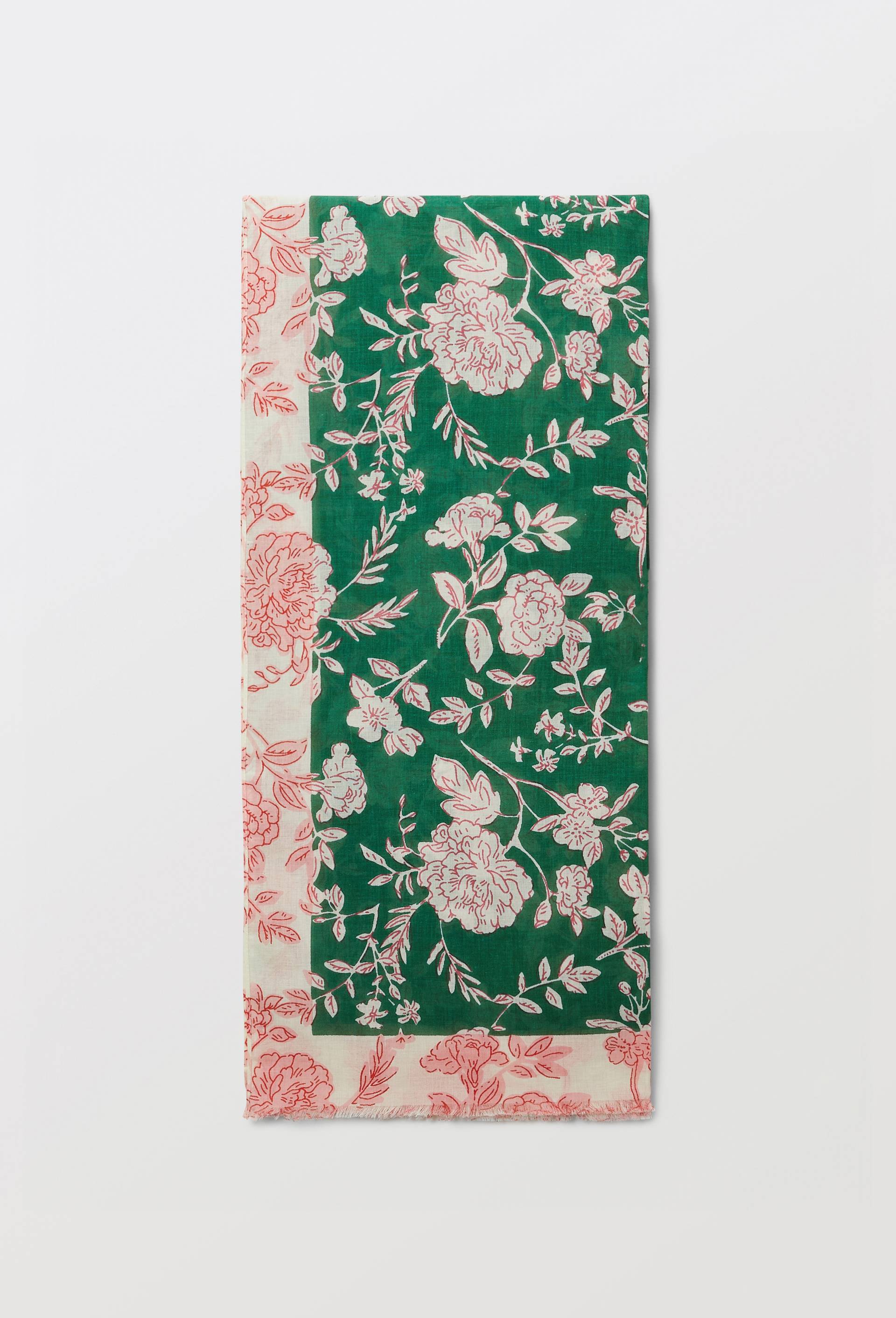 Etole imprim&eacute;e en coton BIO GOTS, Vert, swatch image