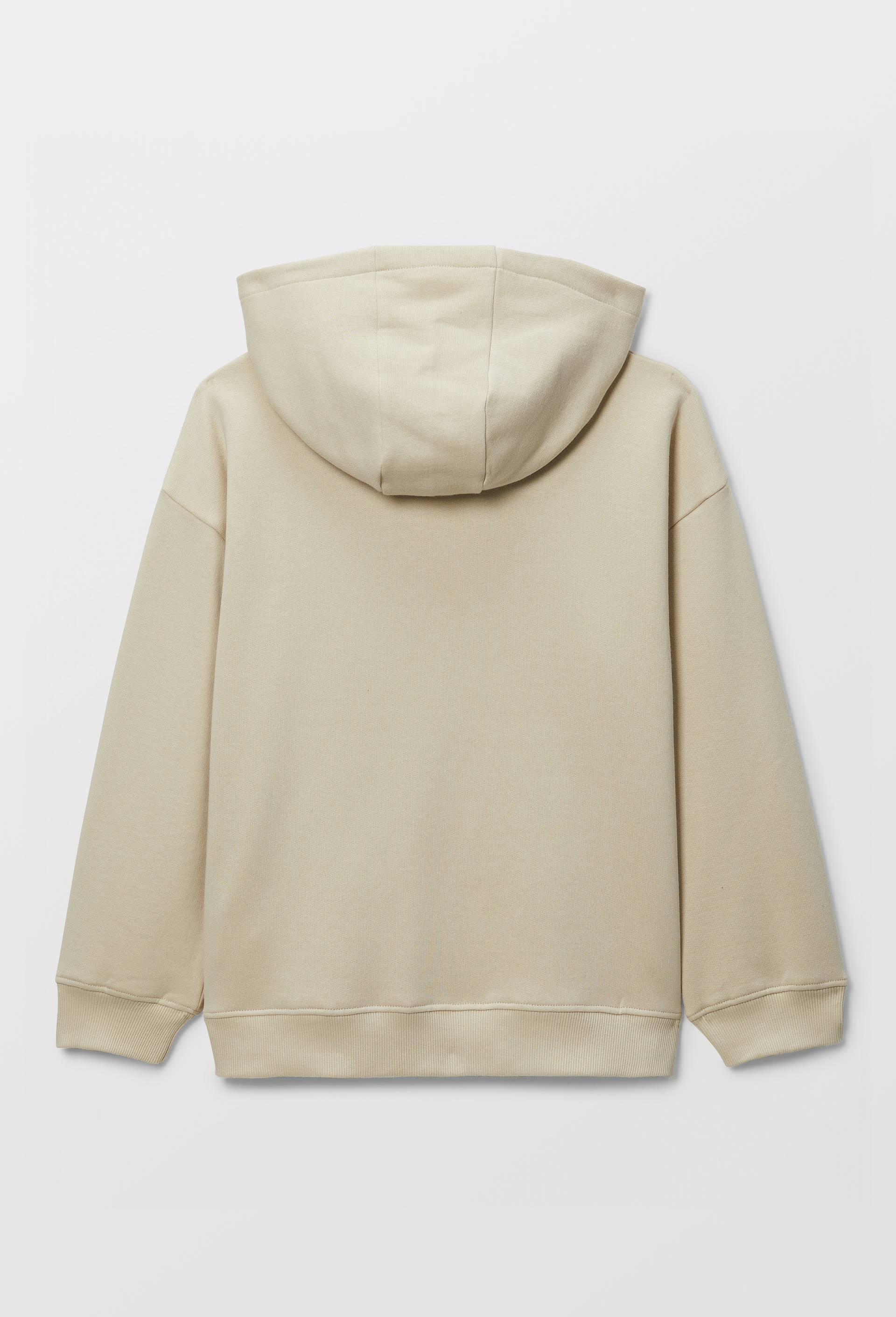 Sweat uni &agrave; capuche en coton BIO GOTS, Beige, large image number 2