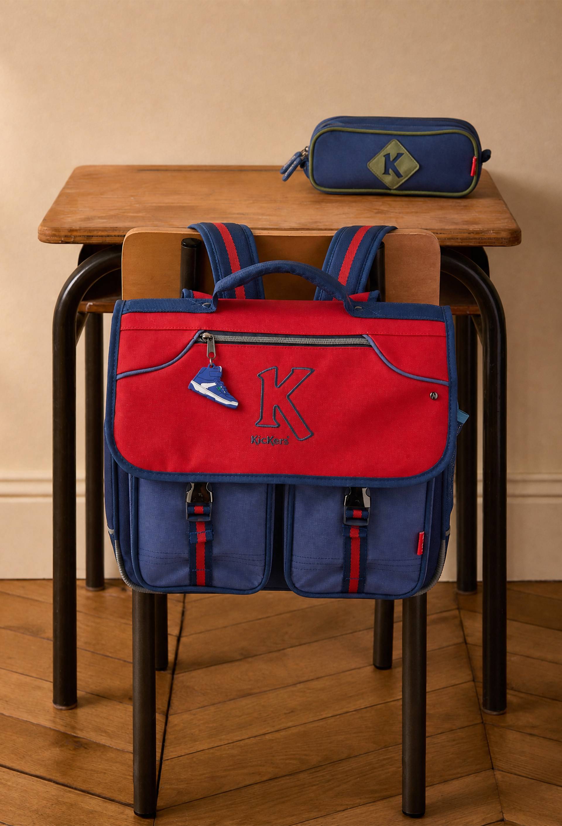 Cartable, 38cm, Bleu fonc&eacute;, large image number 0