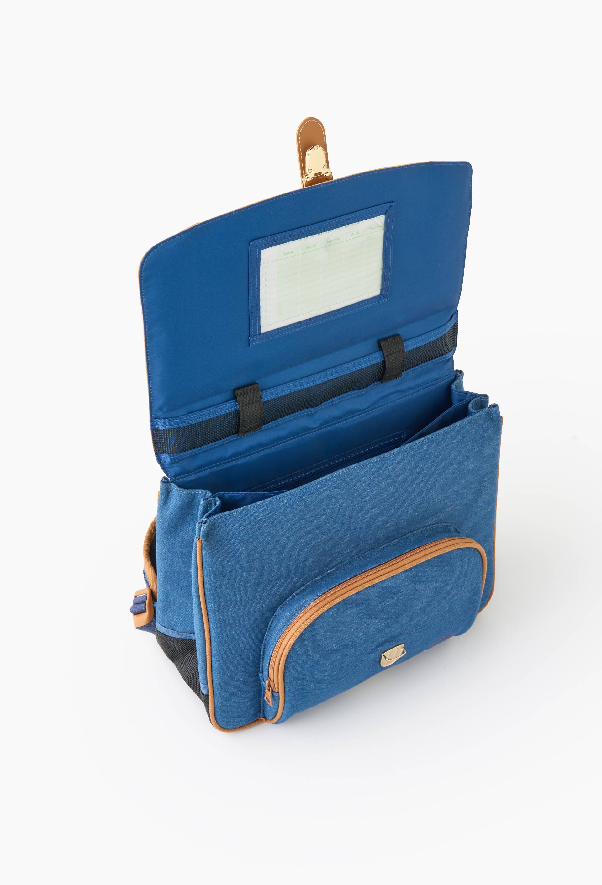 Cartable, 38cm, Bleu, large image number 2.0