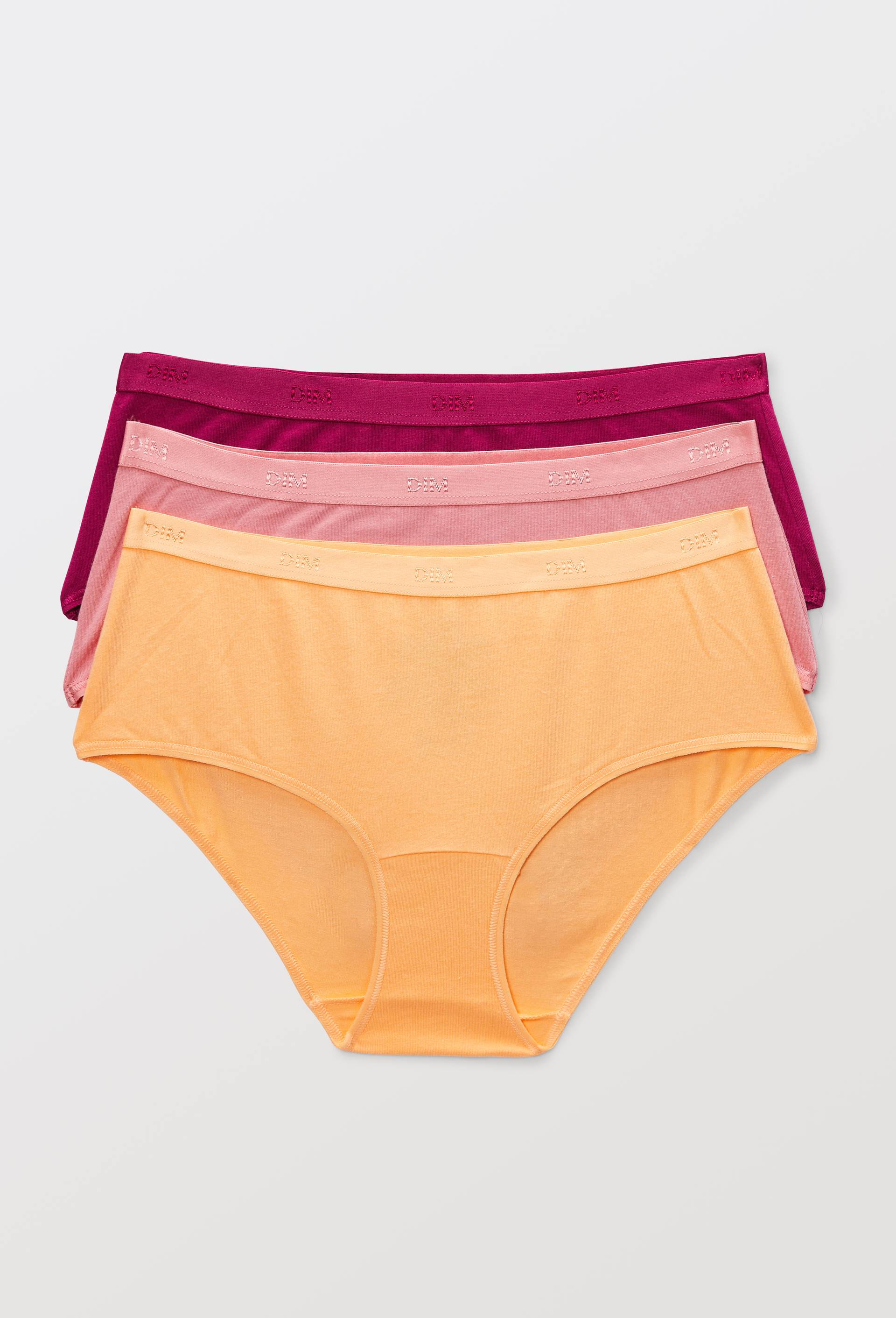 Lot de 3 boxers en coton ECO DIM, Rose fonc&eacute;, large image number 0