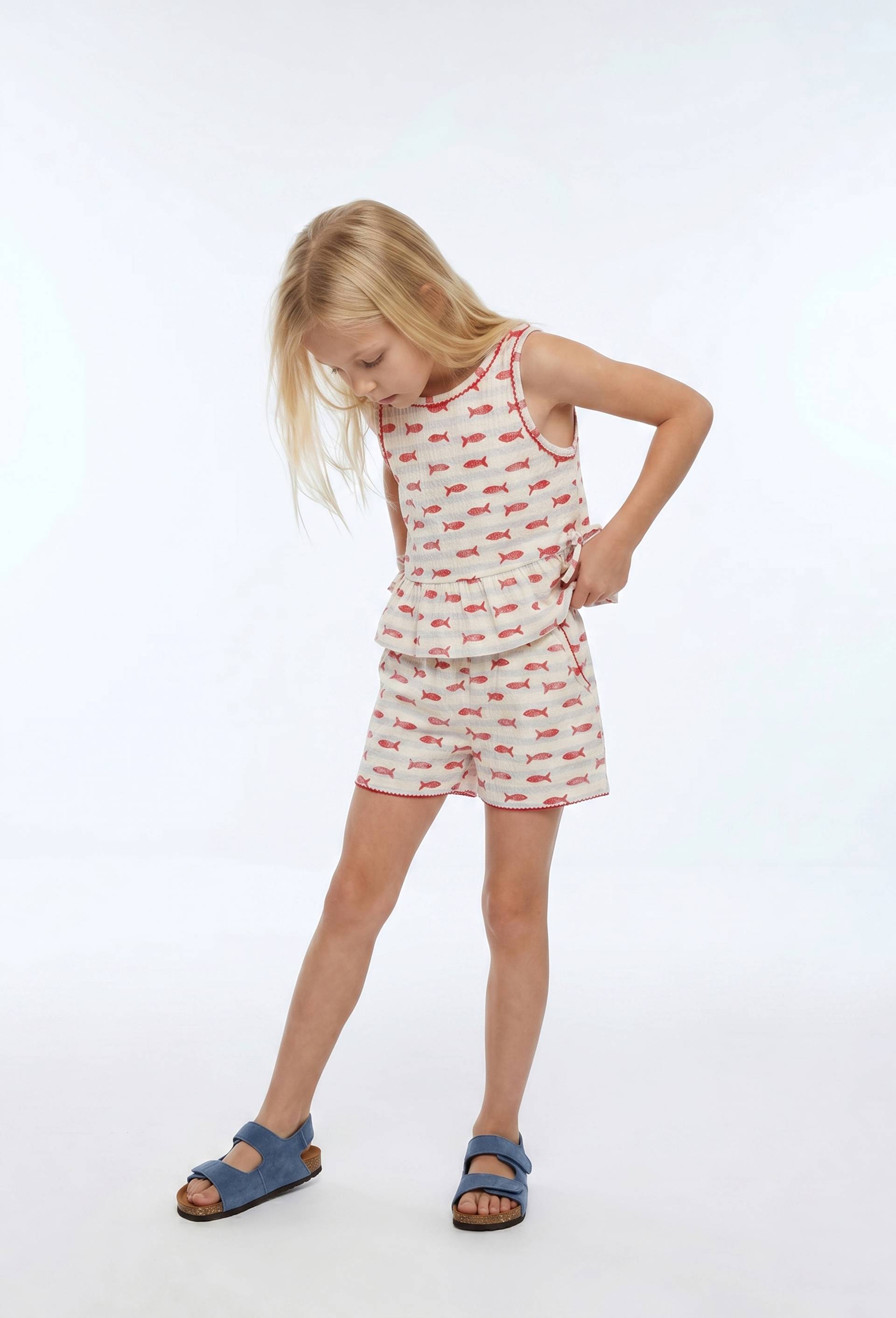 SHORT STRIPES, Bleu clair, large image number 0