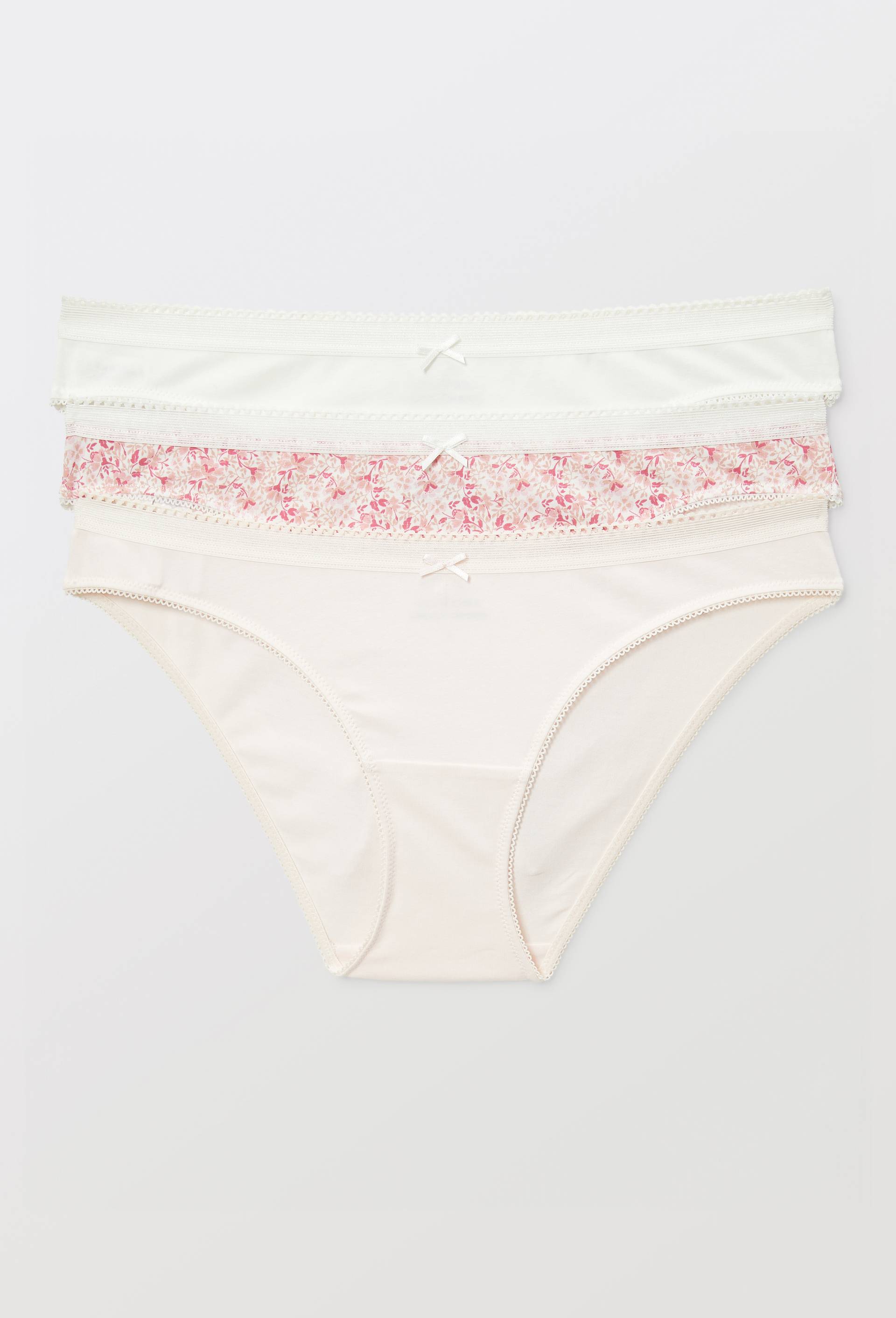 Lot de 3 culottes LEXIE en coton BIO GOTS, Rose clair, large image number 0.0