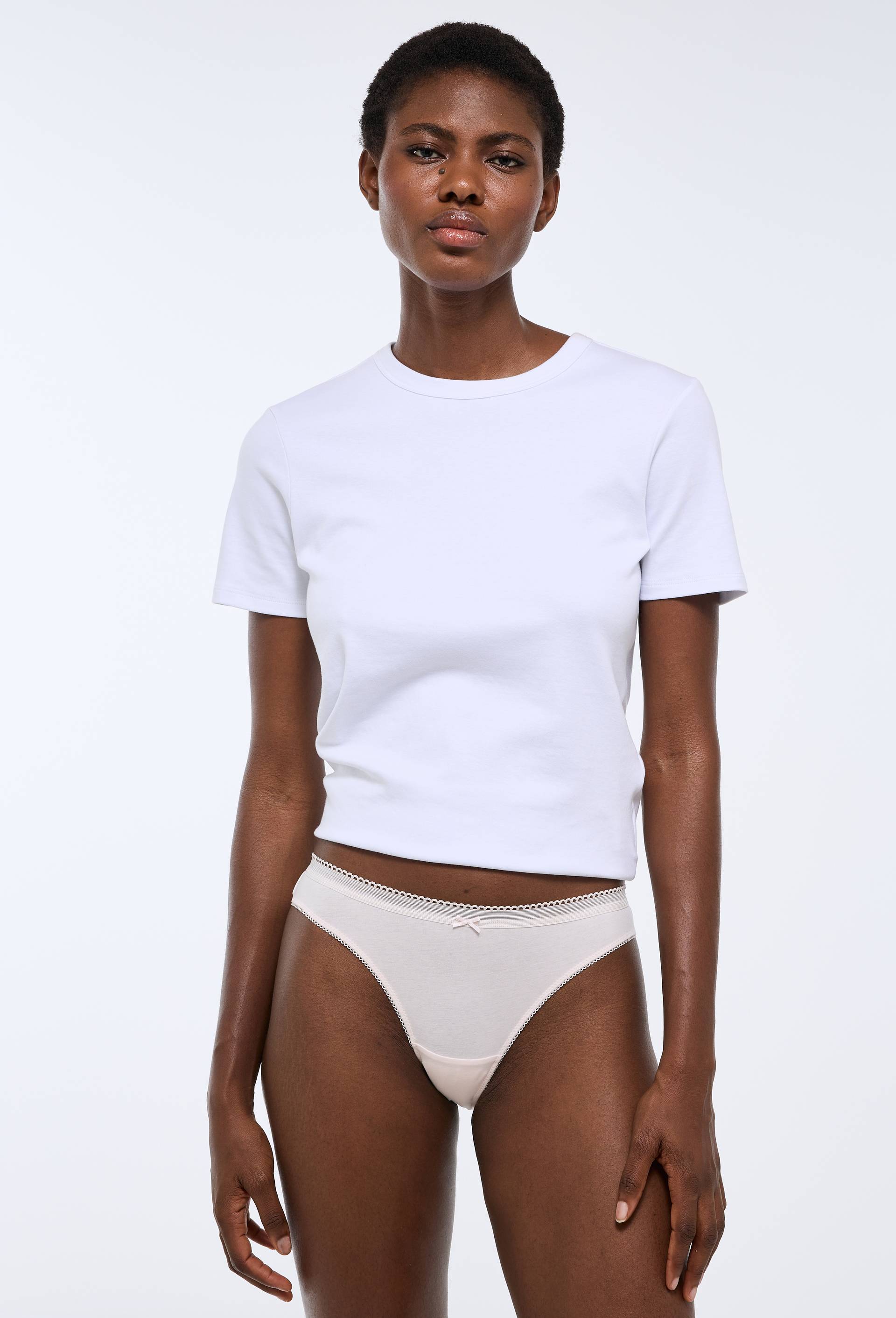 Lot de 3 culottes LEXIE en coton BIO GOTS, Rose clair, large image number 1