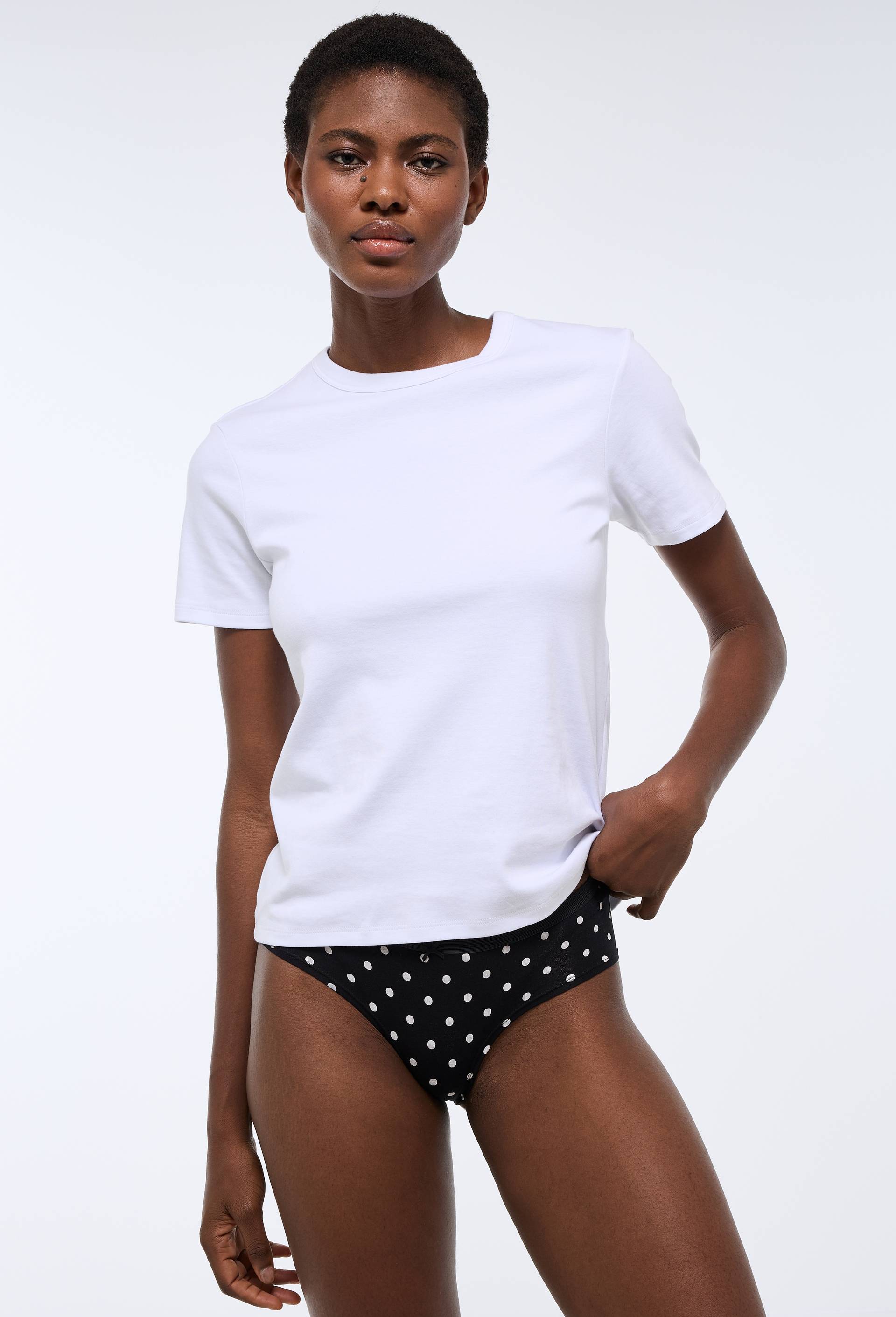 Lot de 3 shorties LEXIE en coton BIO GOTS, Noir, large image number 1.0