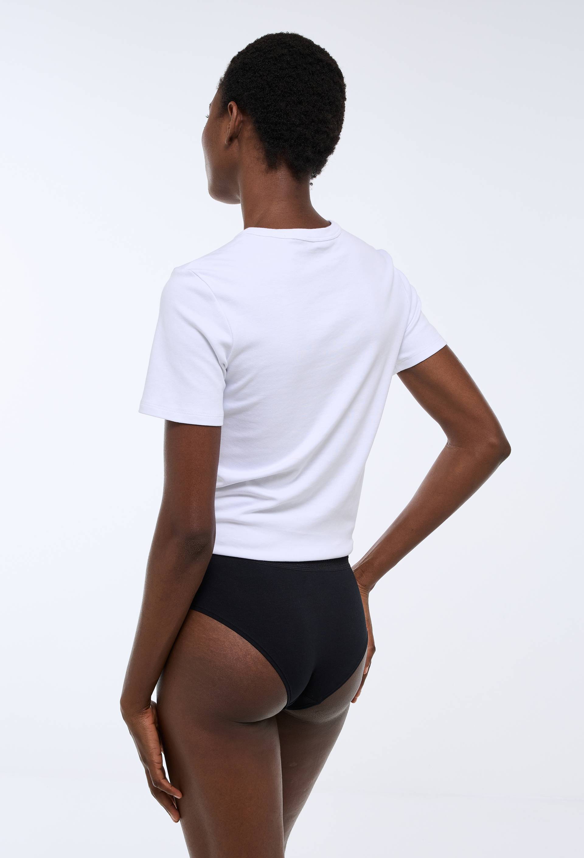 Lot de 3 shorties LEXIE en coton BIO GOTS, Noir, large image number 6.0
