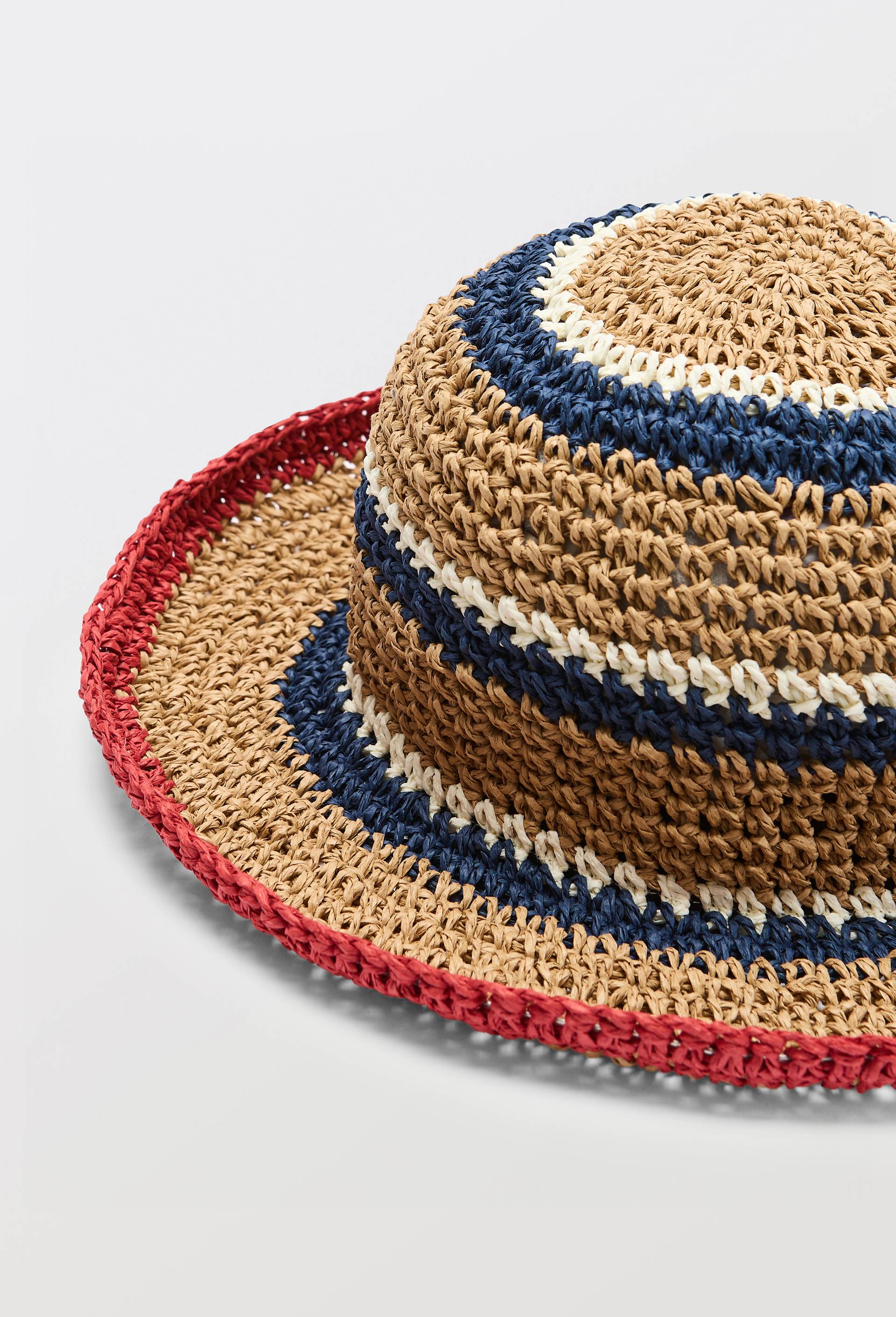 Chapeau cloche &agrave; rayures, Beige clair, large image number 1