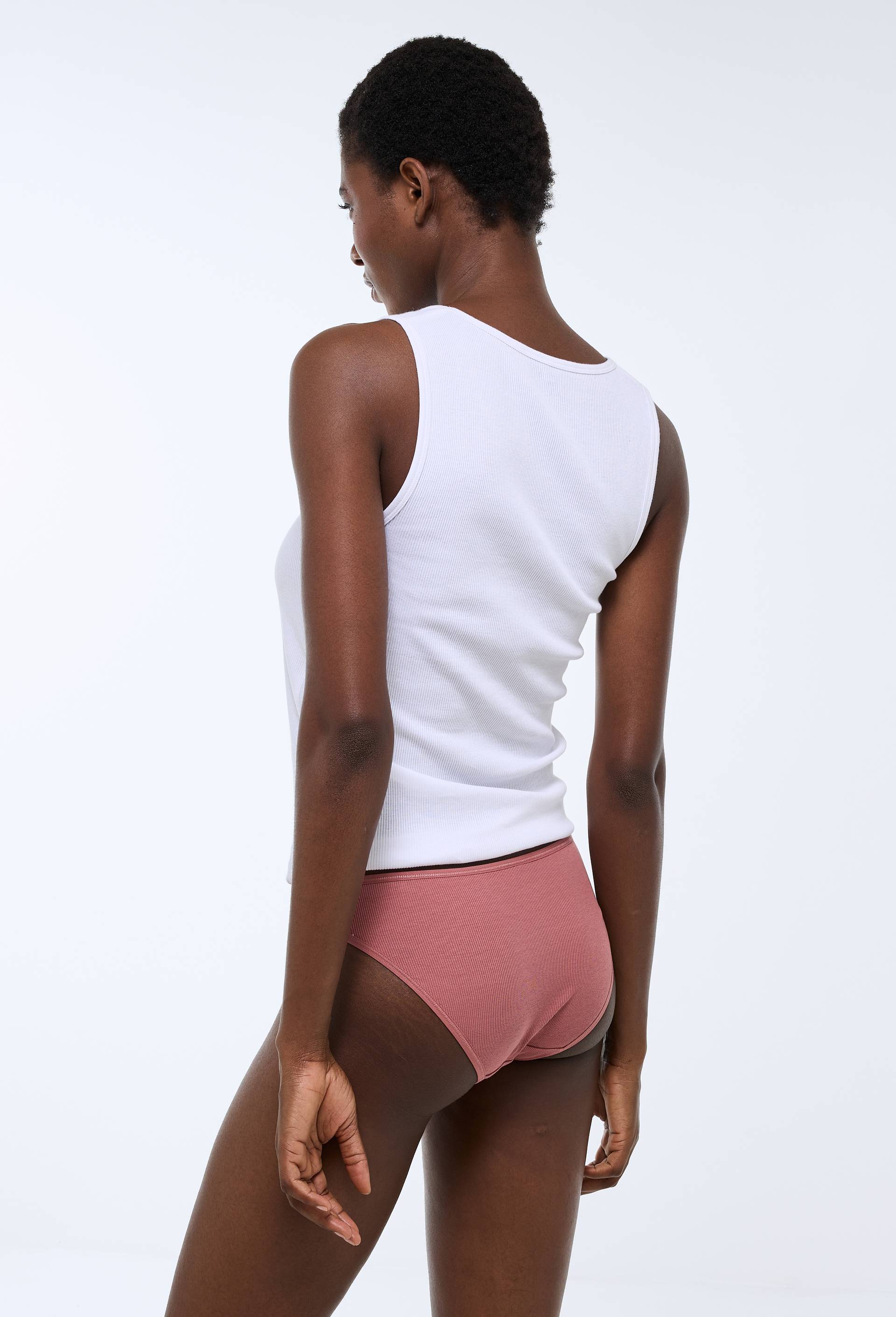 Lot de 3 culottes c&ocirc;tel&eacute;es CAMELIA en coton BIO GOTS, Rose clair, large image number 6