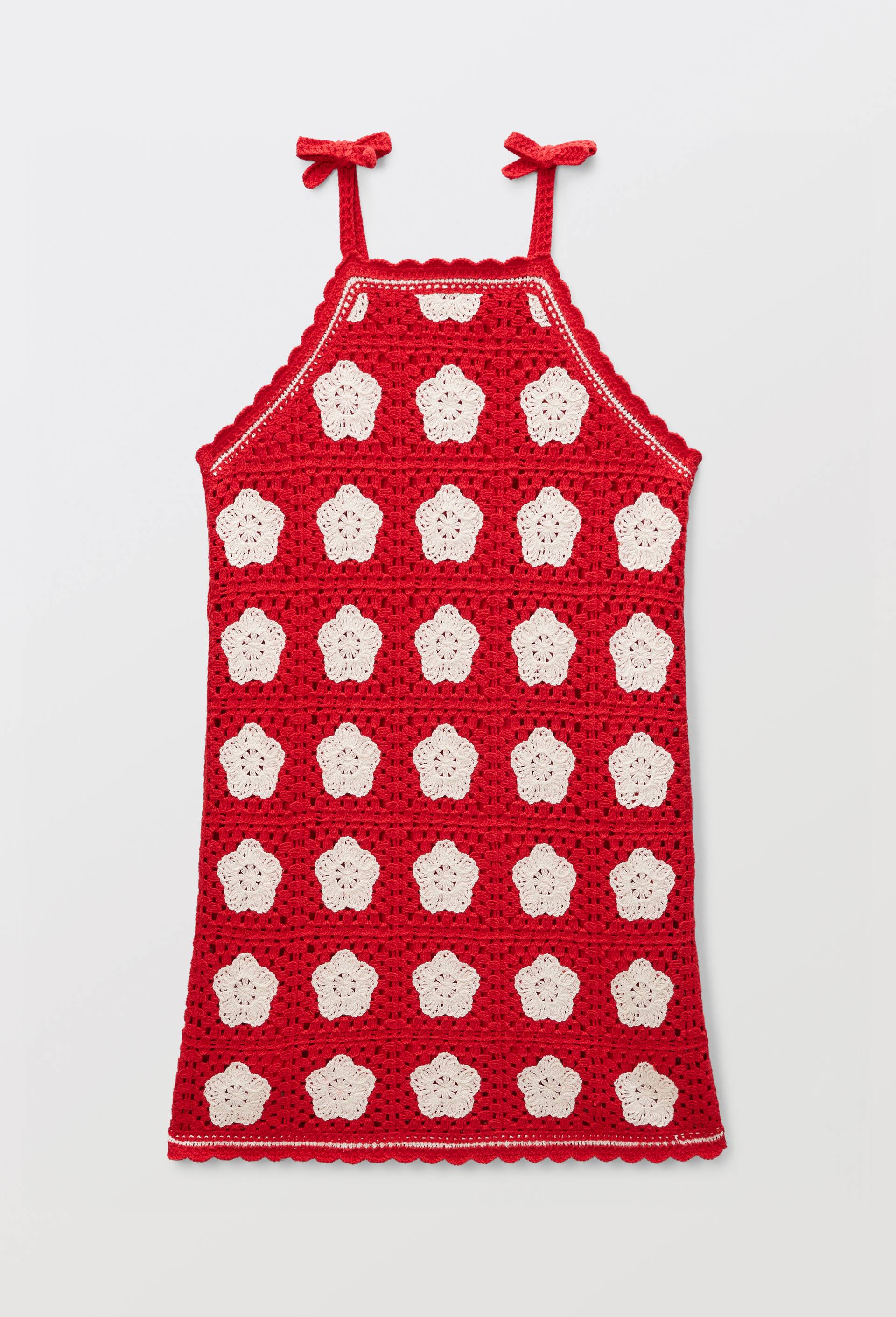 Robe en crochet avec doublure, Rouge, large image number 1