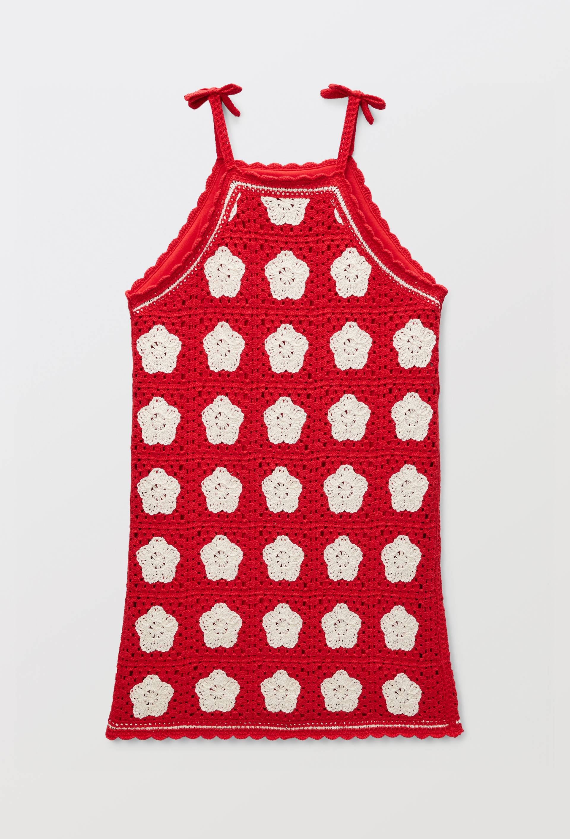 Robe en crochet avec doublure, Rouge, large image number 2