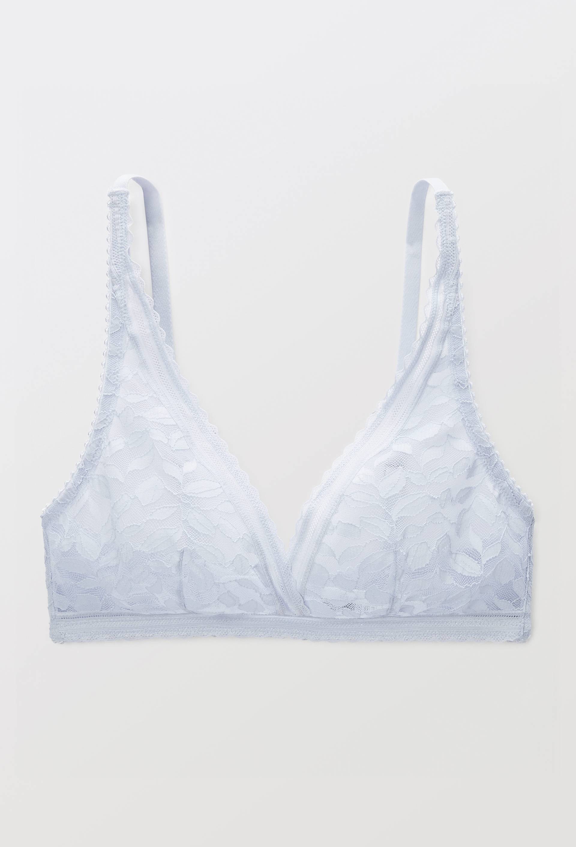 Soutien-gorge triangle foulard PAULETTE en dentelle, Bleu clair, large image number 2