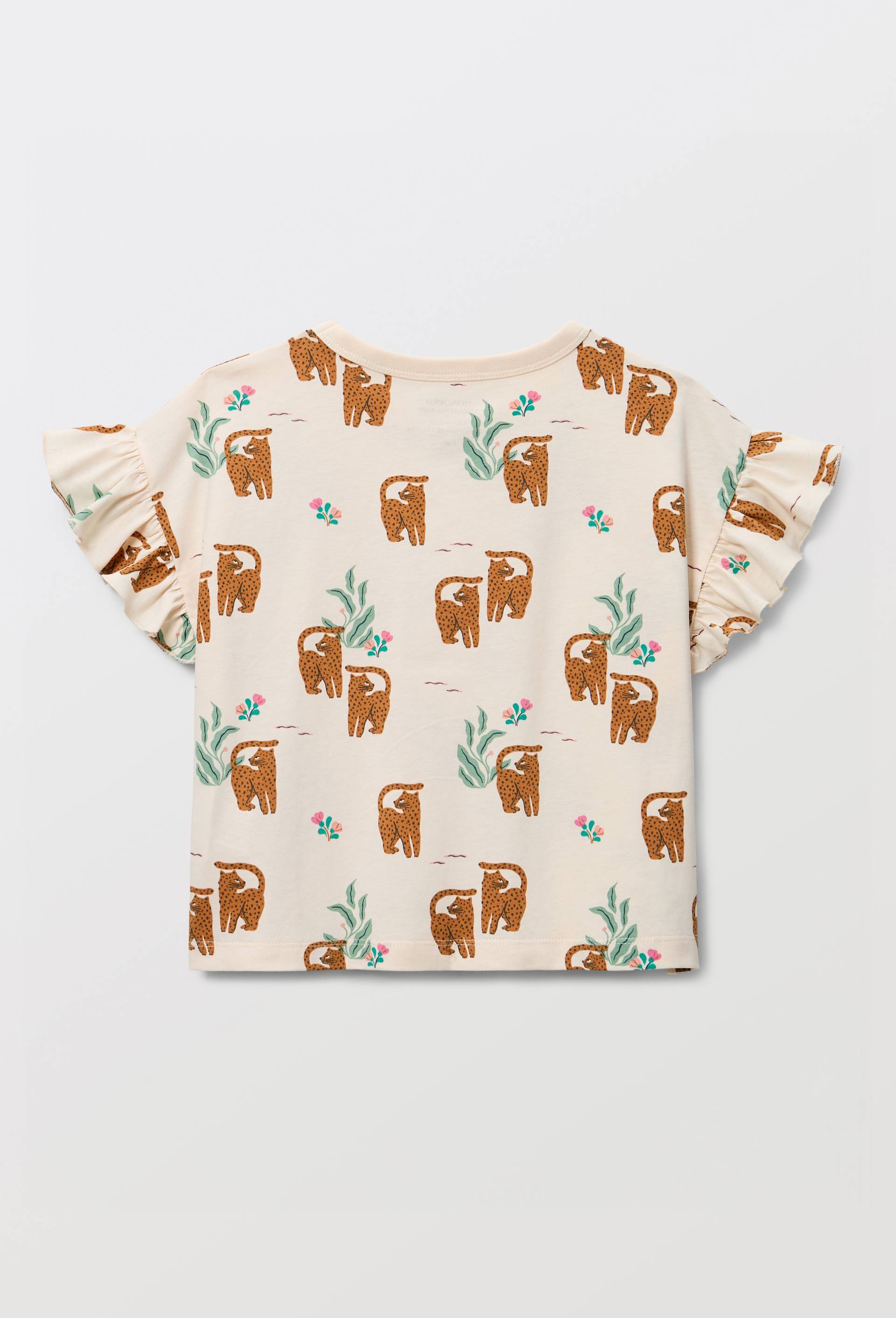 T-Shirt imprim&eacute;e en coton, Beige clair, large image number 2.0