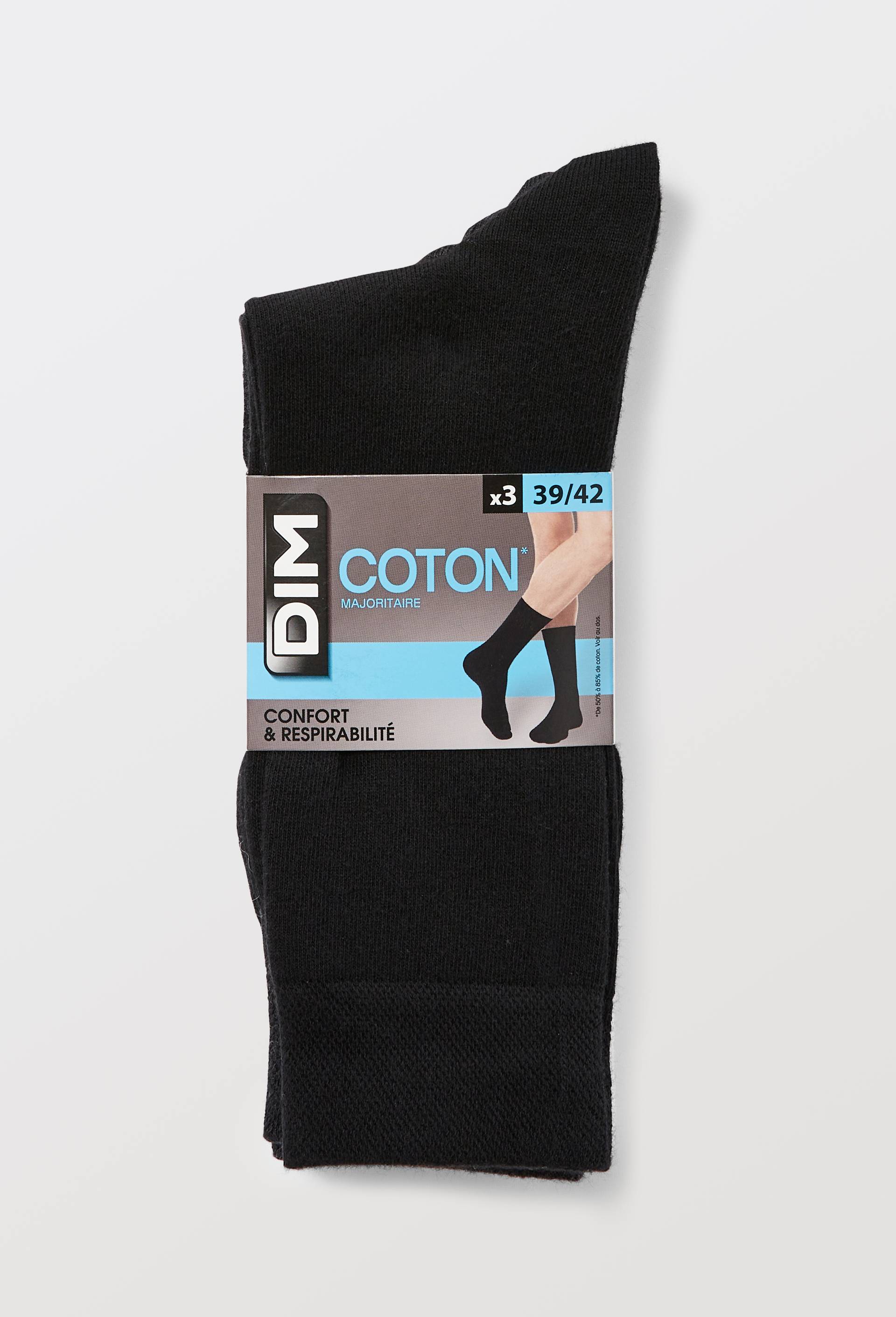 Lot de 3 paires de chaussettes en coton DIM, Blanc, large image number 2