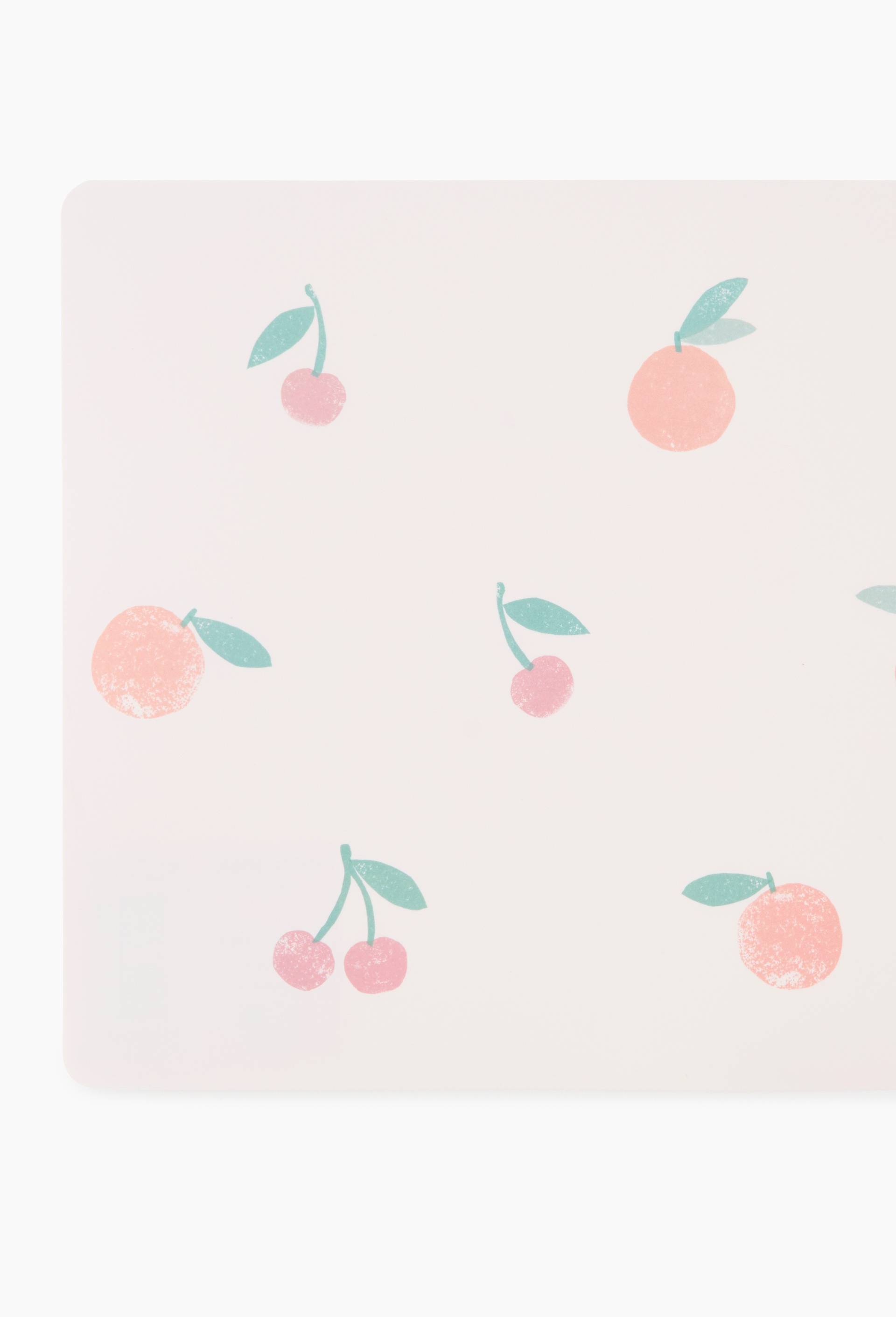 Set de table cerise et p&ecirc;che, 31x43cm, en polypropyl&egrave;ne, Multicolore, large image number 1