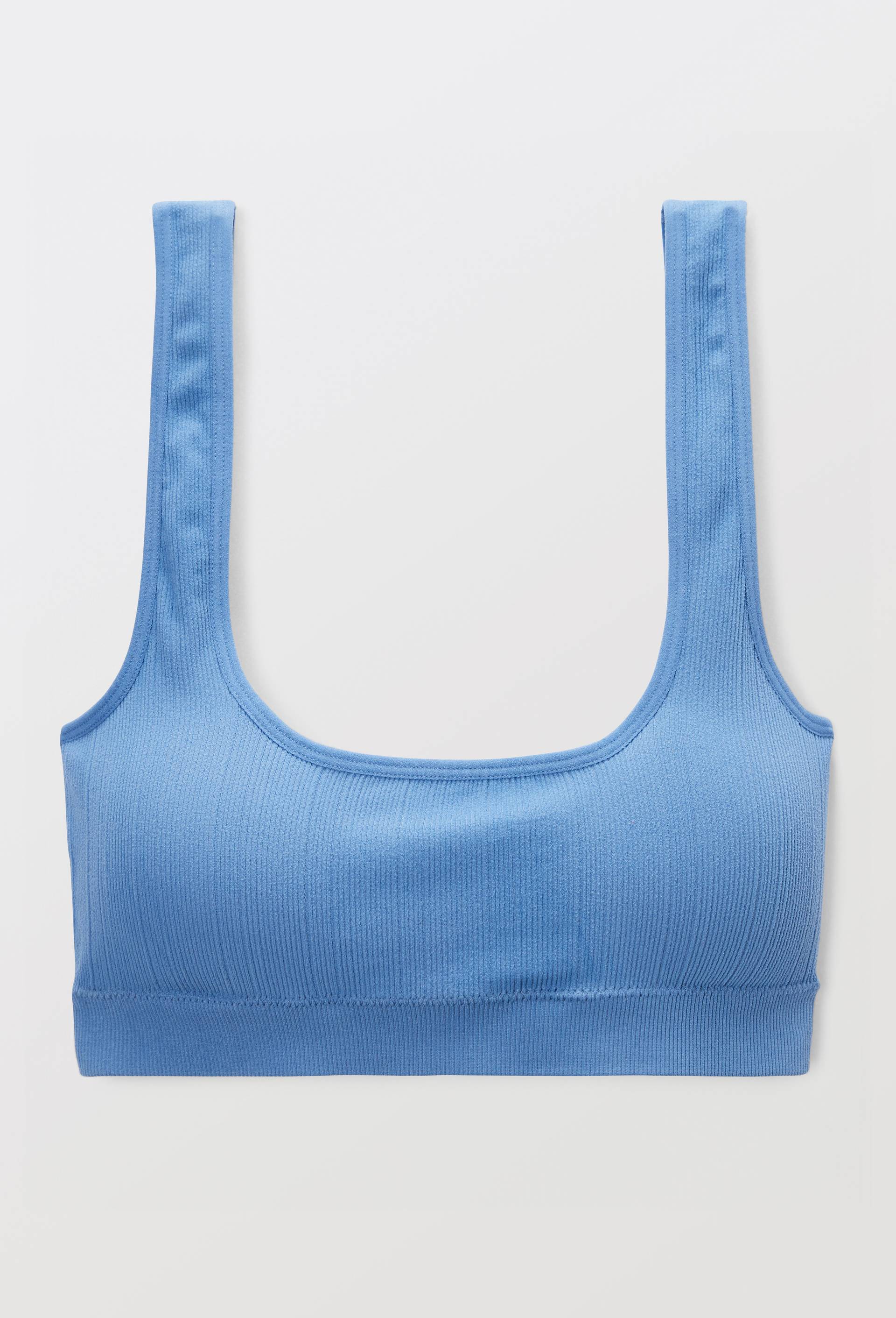 Brassi&egrave;re avec pads amovibles AGNES sans coutures, Bleu, large image number 2.0