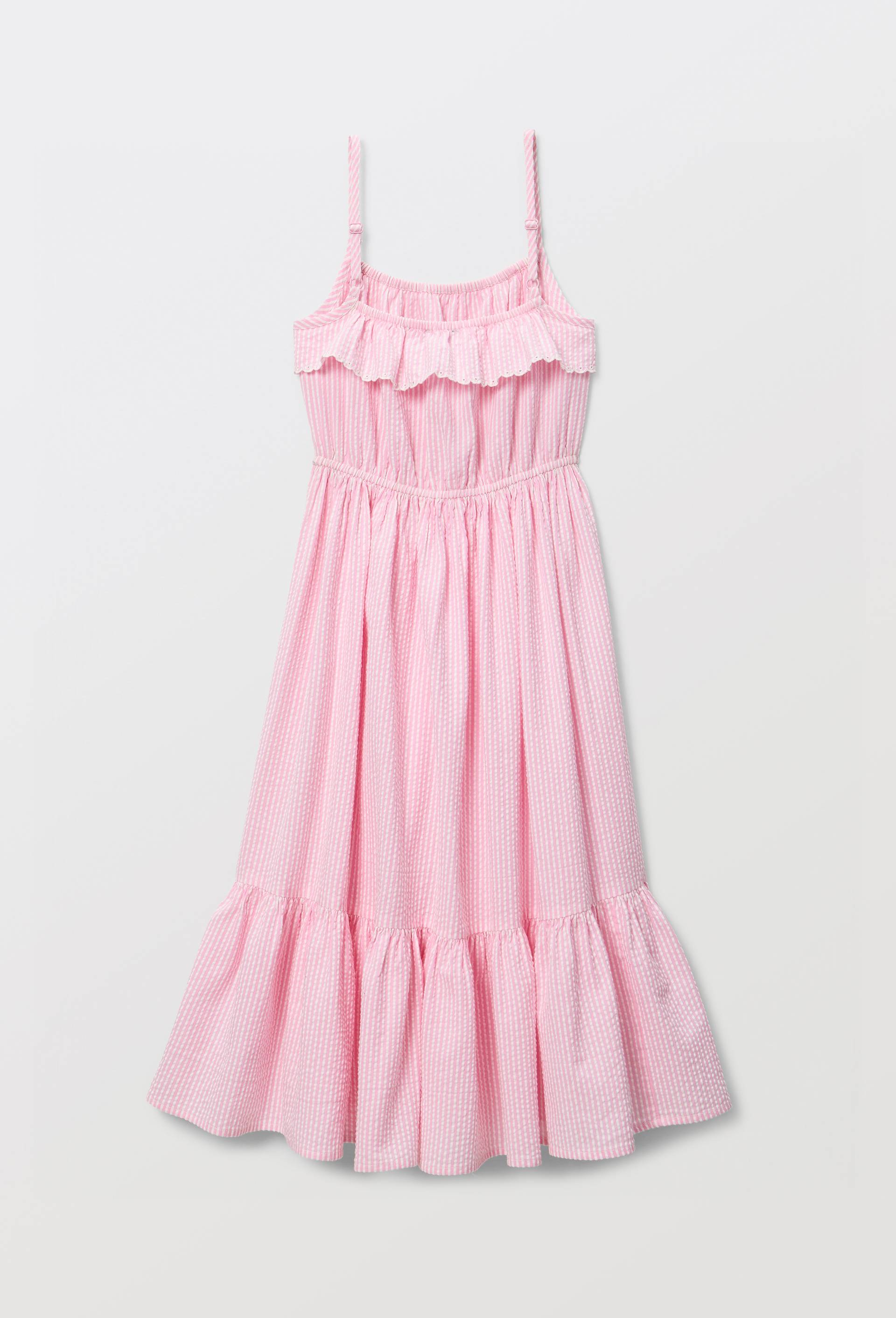 Robe midi &agrave; bretelles imprim&eacute;e en coton, Rose, large image number 2