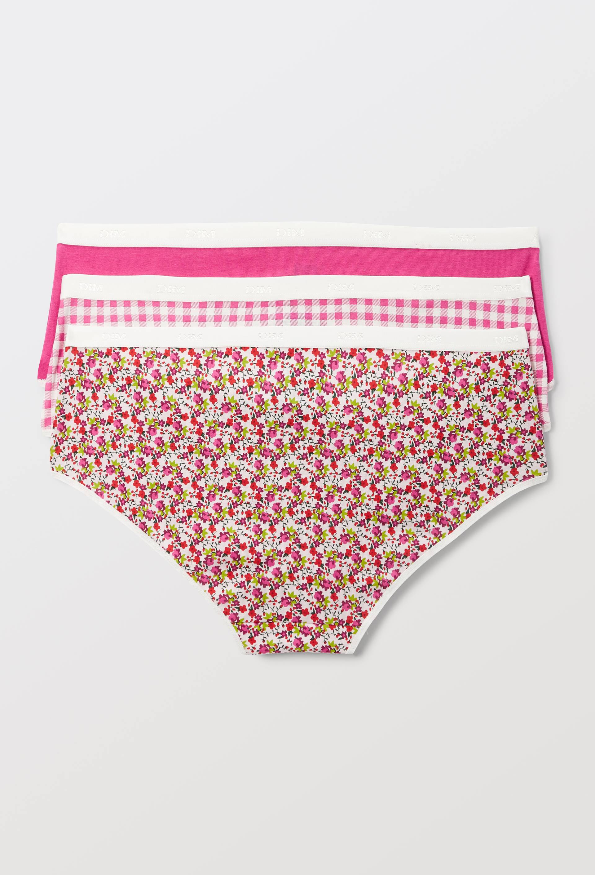Lot de 3 slips fantaisie en coton POCKET DIM, Rose fonc&eacute;, large image number 1