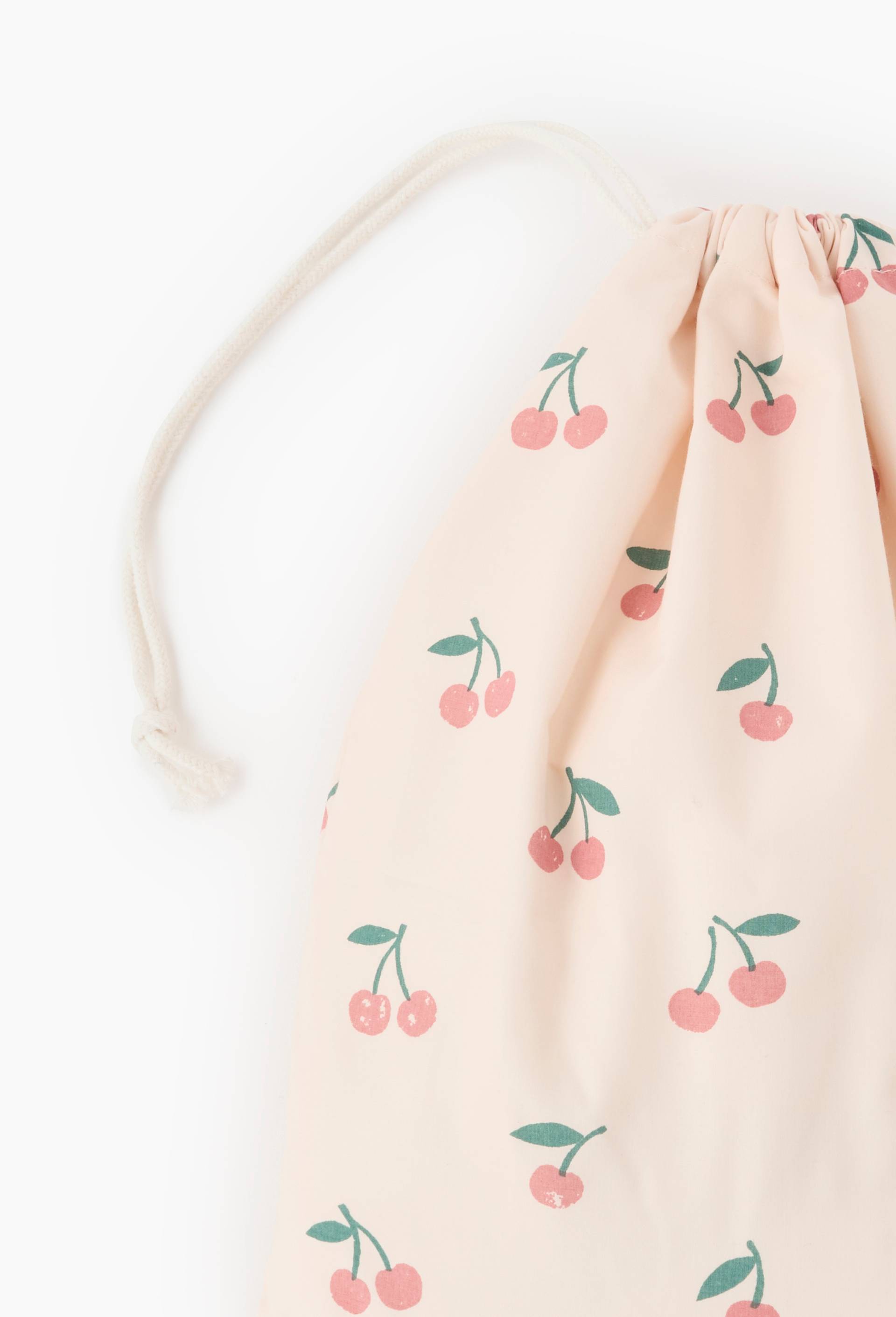 Sac rangement pyjama imprim&eacute; fruits, 30x40 cm, en coton bio, Multicolore, large image number 1