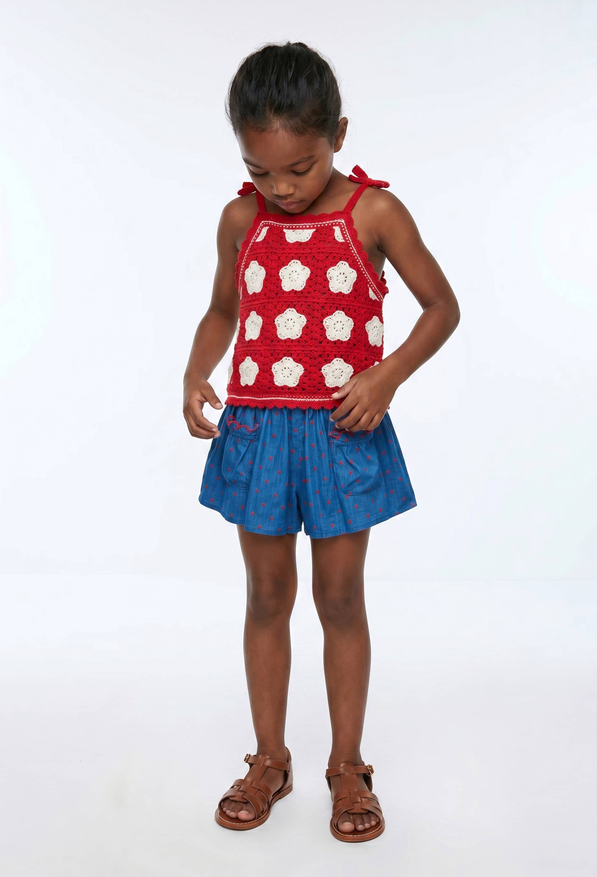 SHORT POIS, Bleu, large image number 0.0